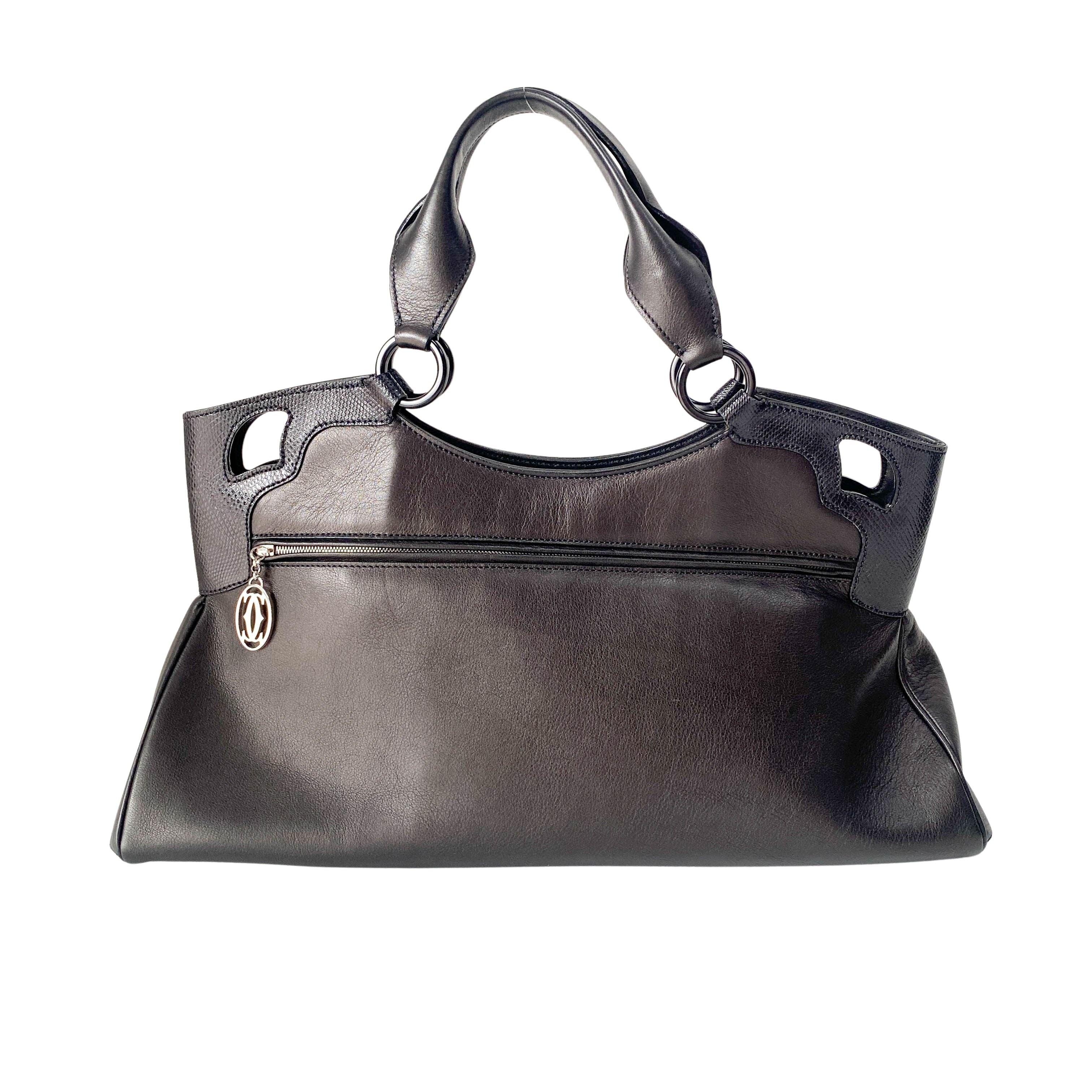 Marcello Black Calfskin Leather Handbag