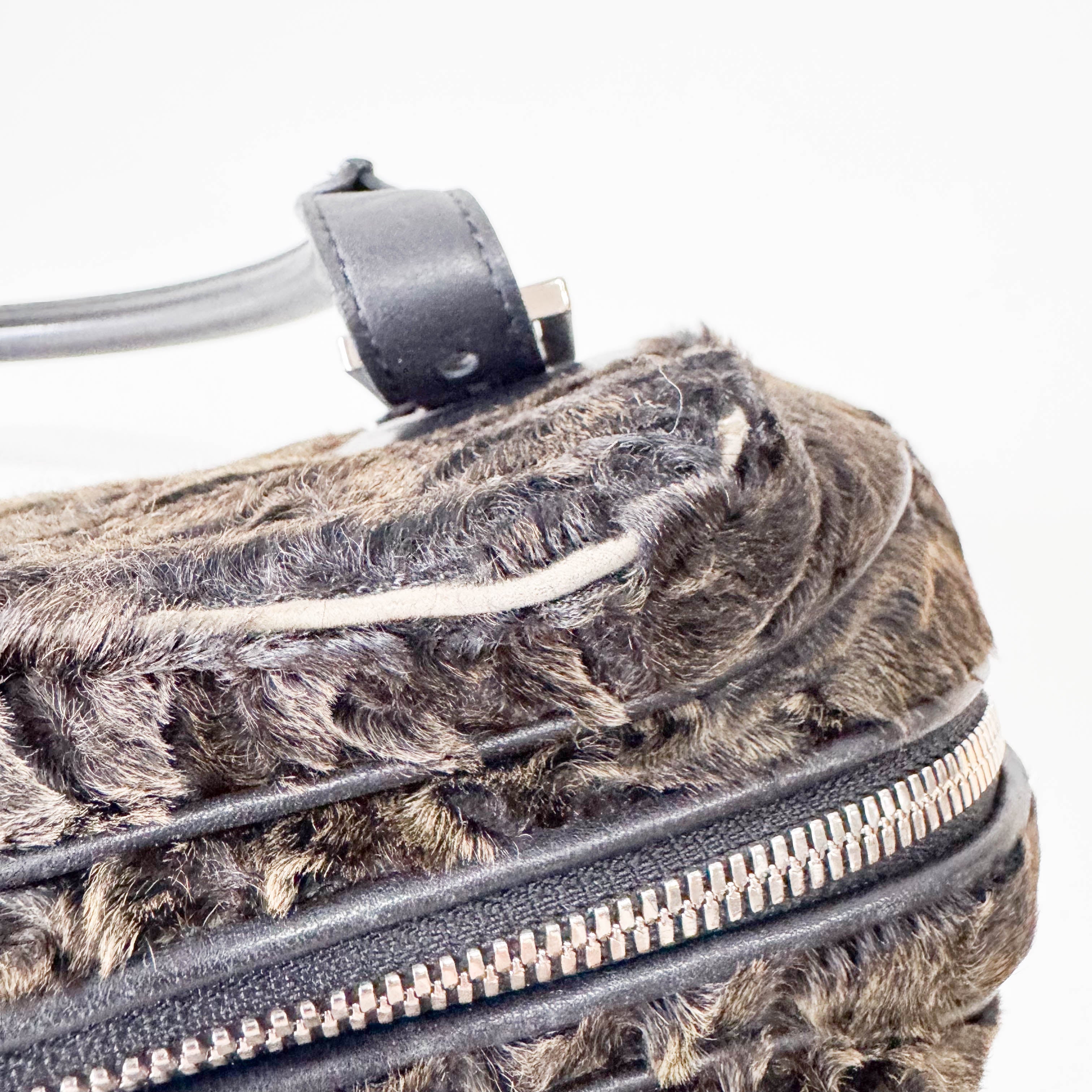 Brown Fur Bowling Bag