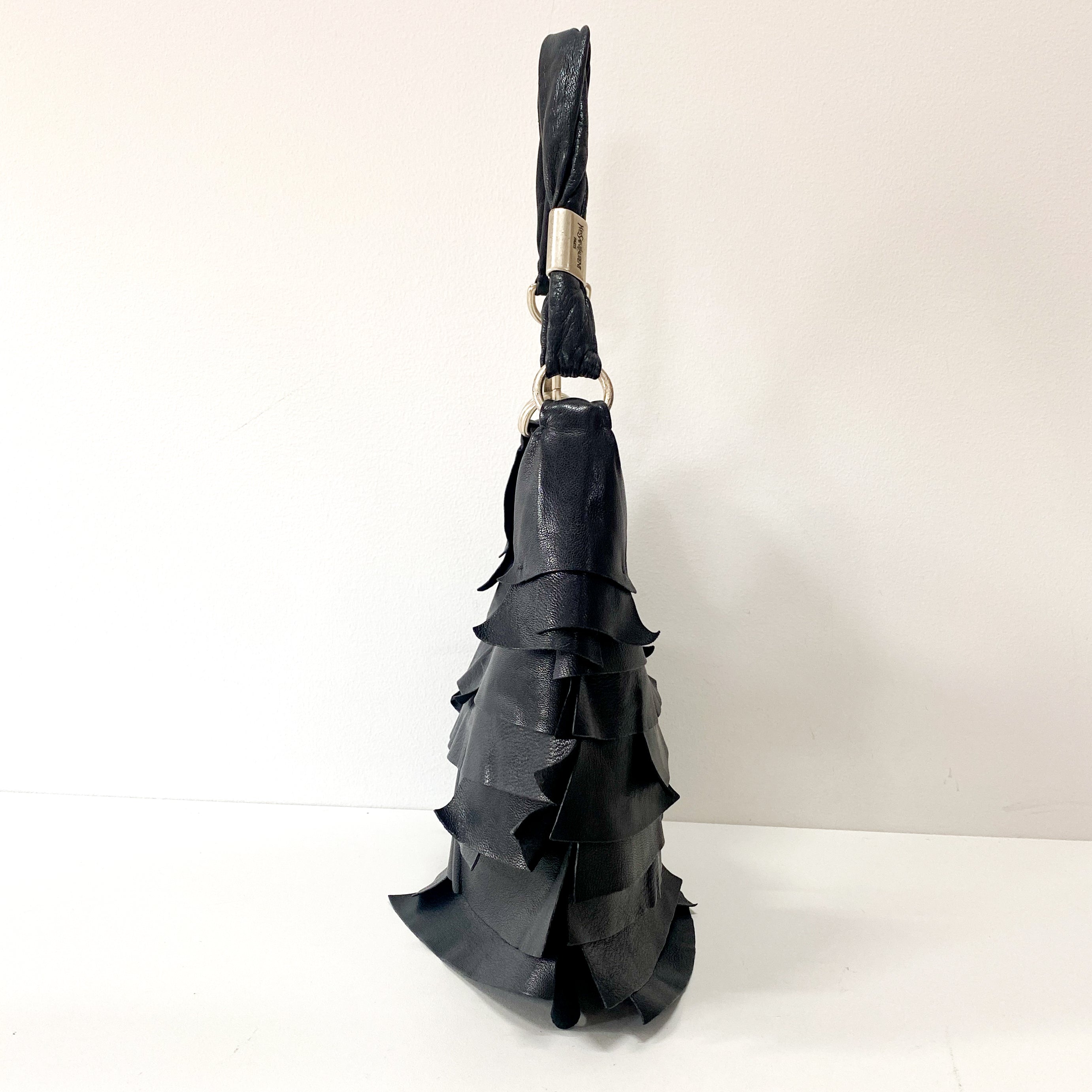 Saint-Tropez Black Leather Shoulder Bag