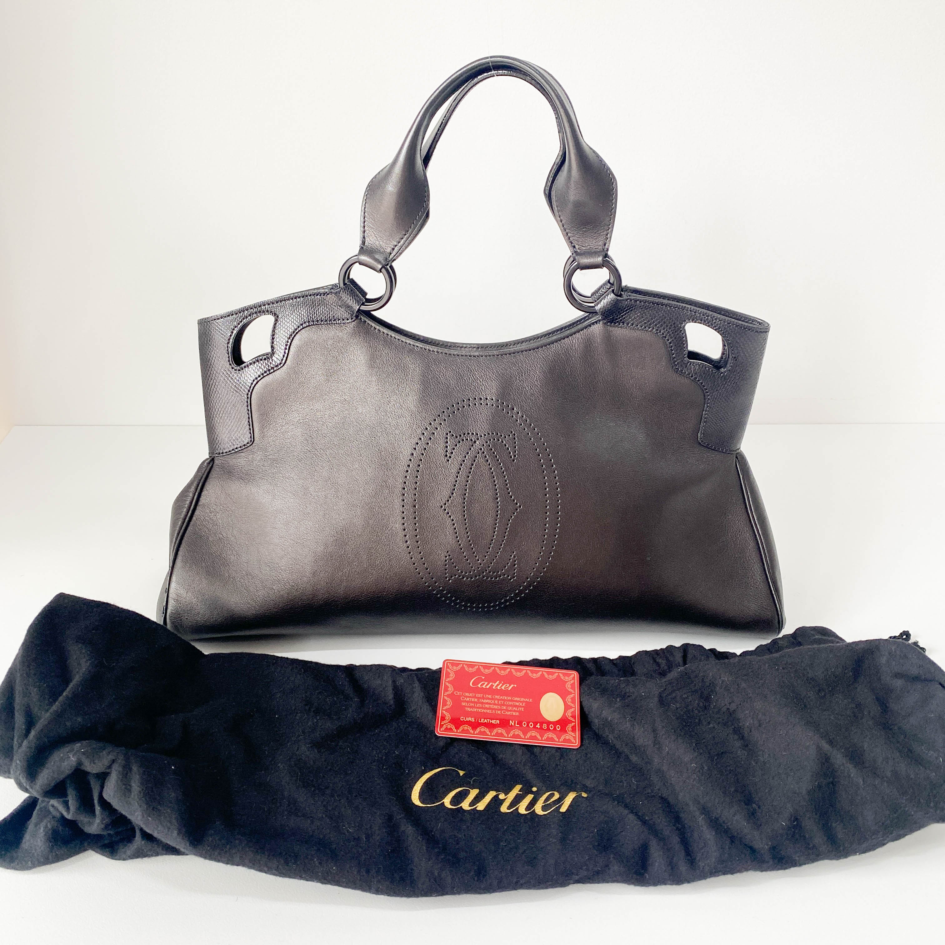 Marcello Black Calfskin Leather Handbag