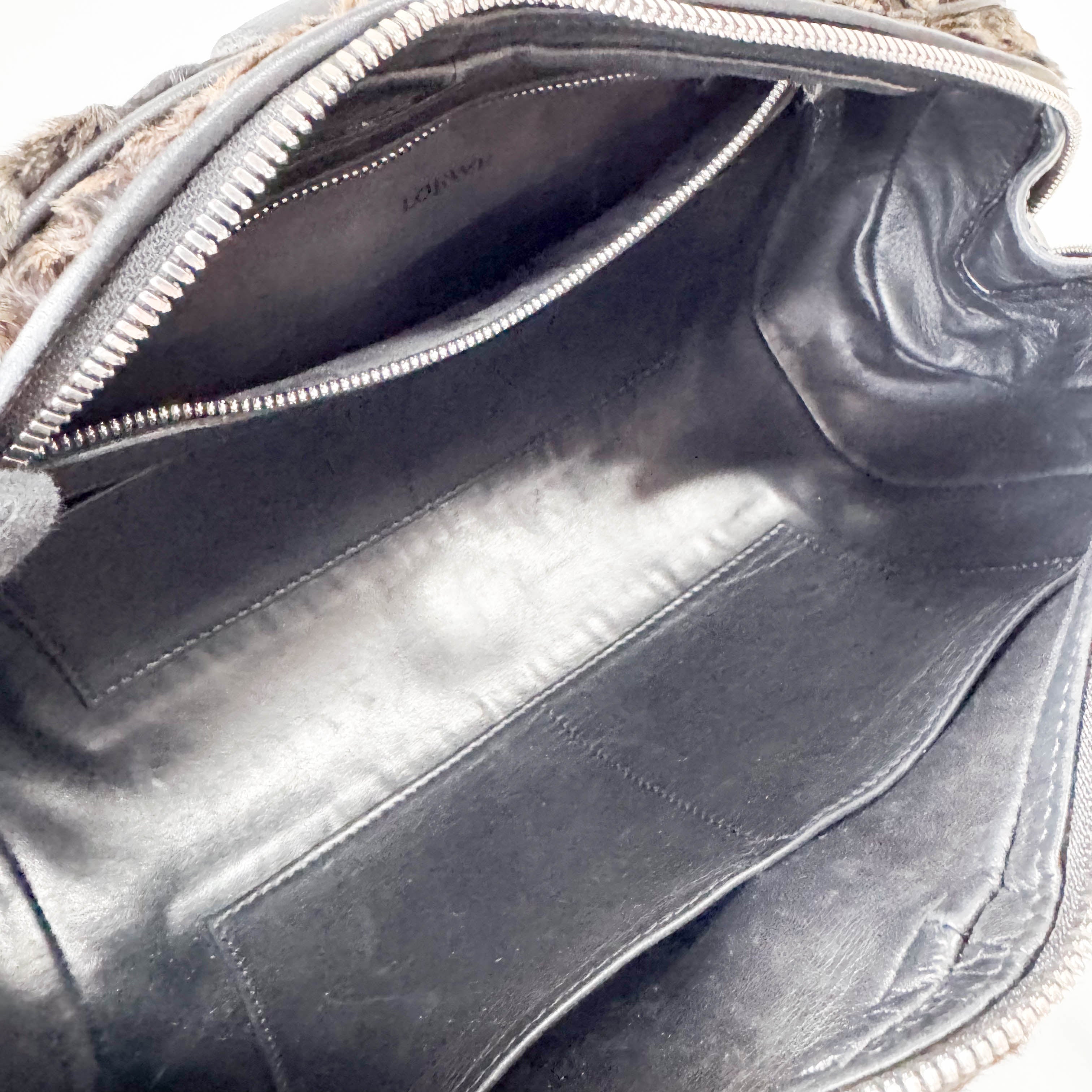 Brown Fur Bowling Bag