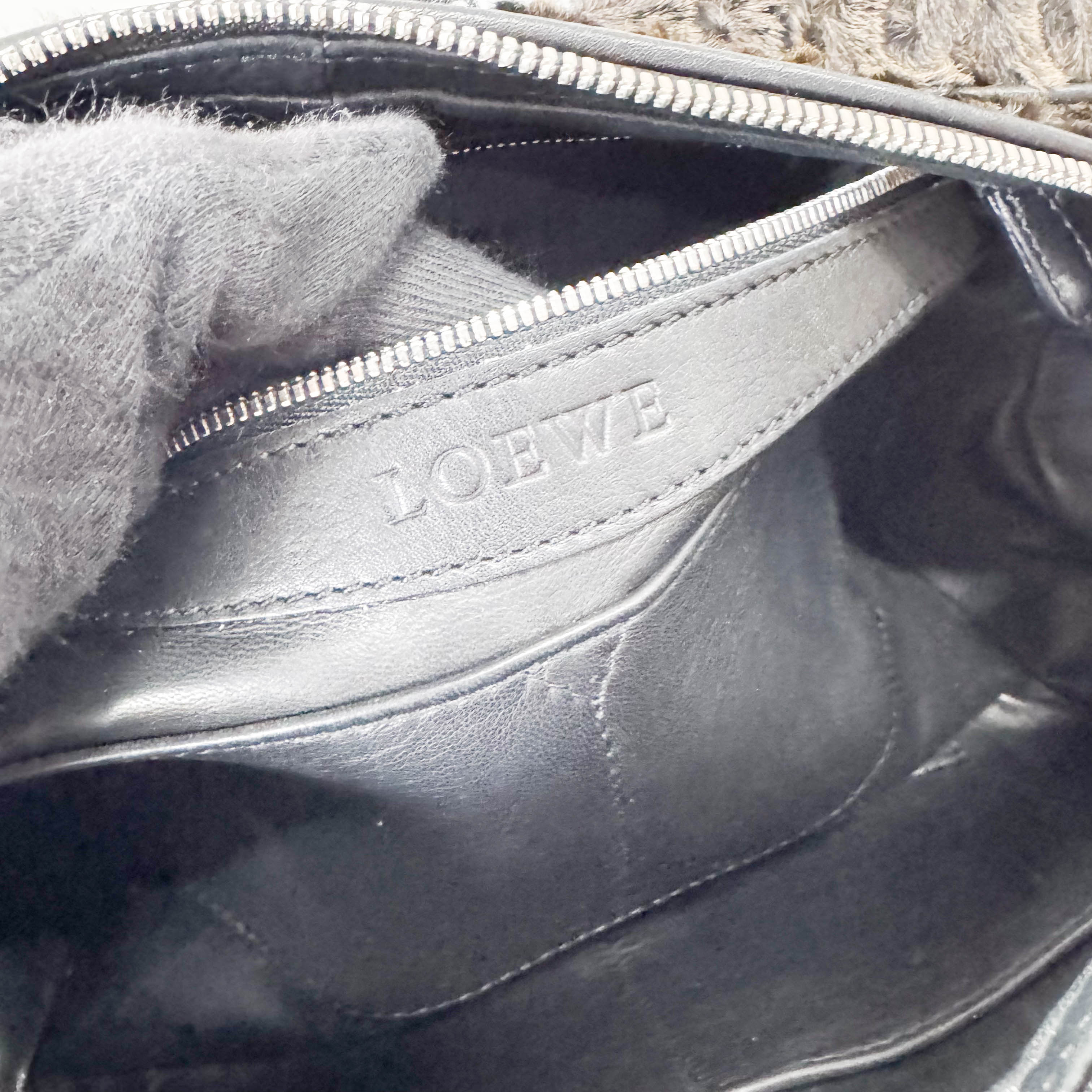 Brown Fur Bowling Bag