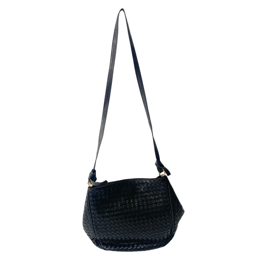 Intrecciato Black Leather Bag