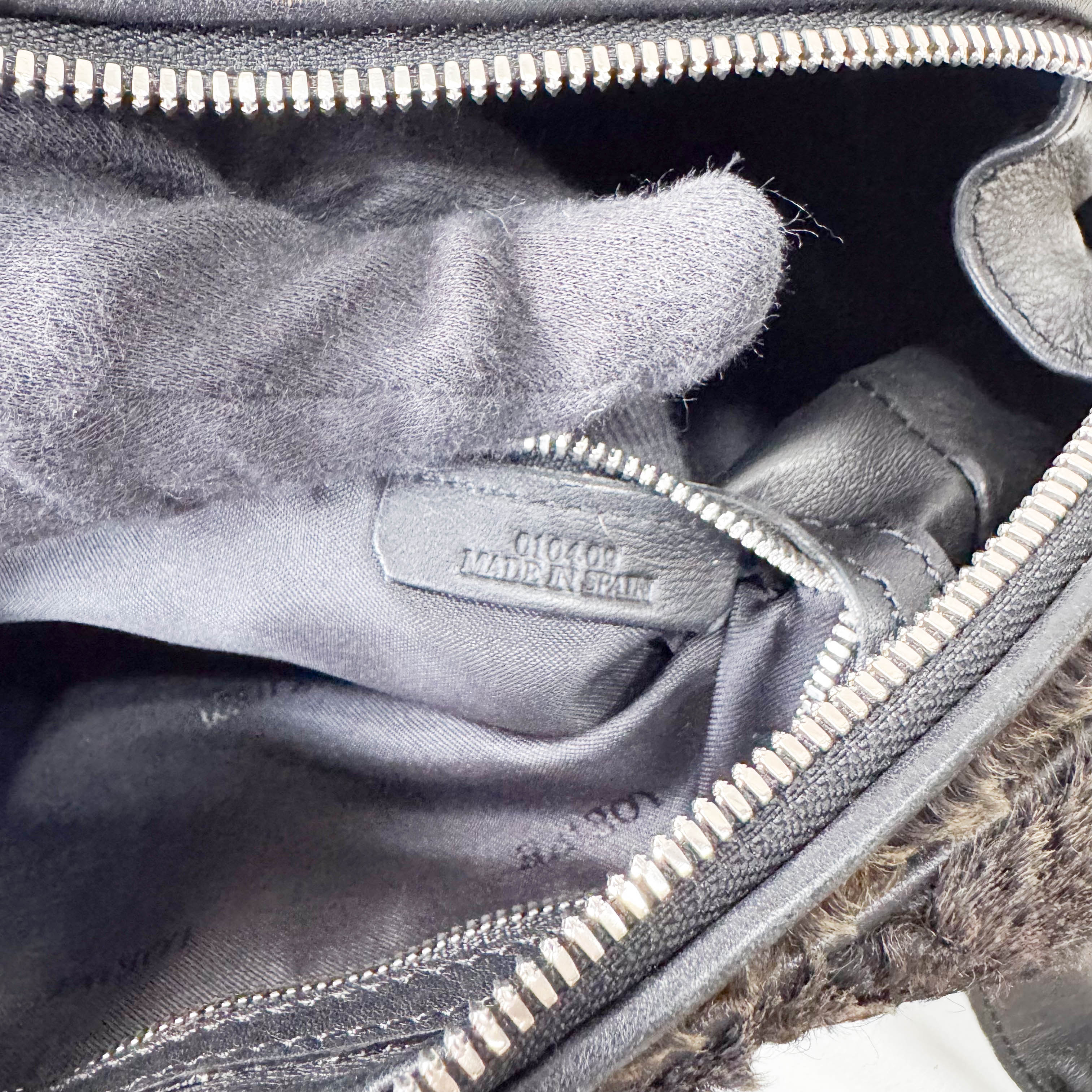 Brown Fur Bowling Bag