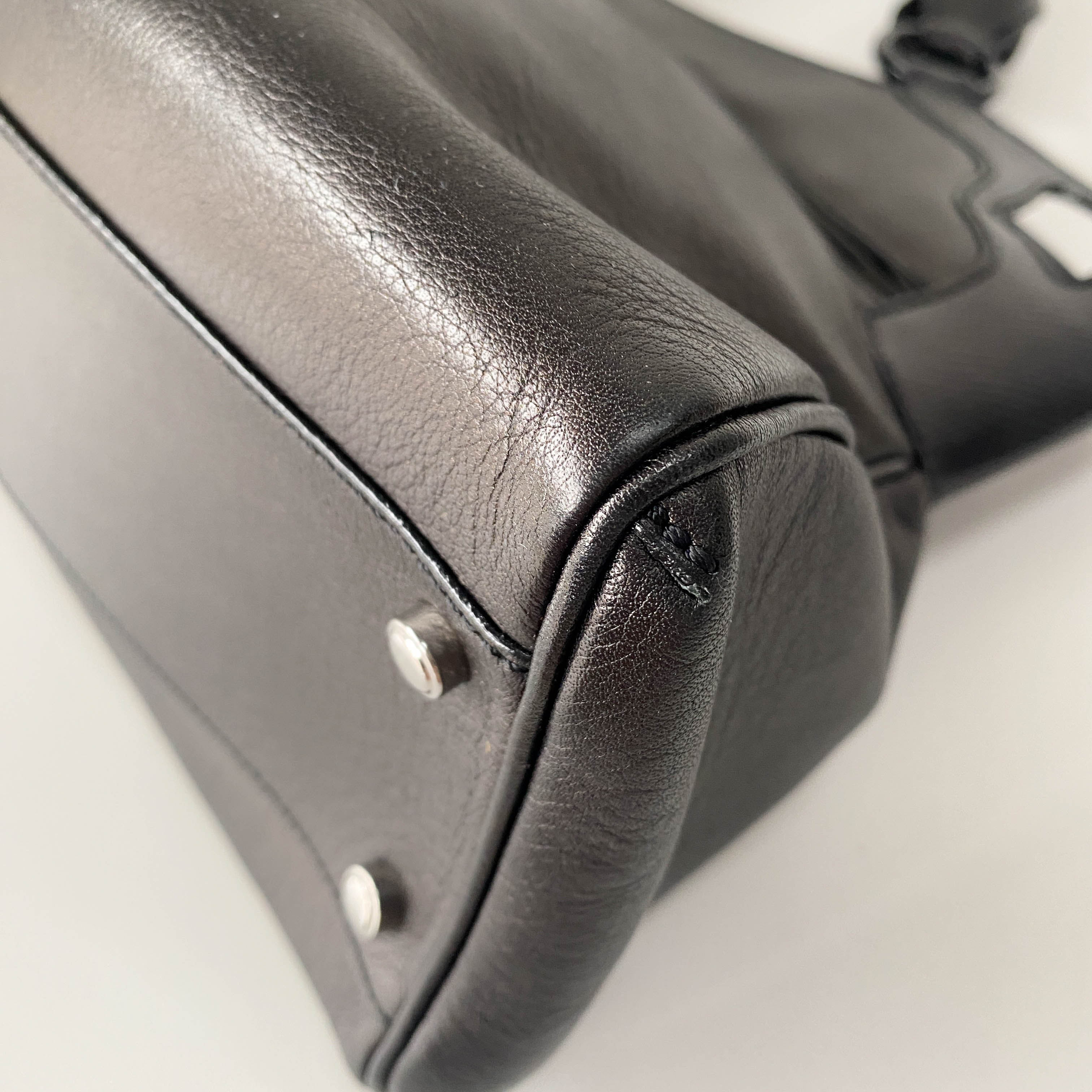 Marcello Black Calfskin Leather Handbag