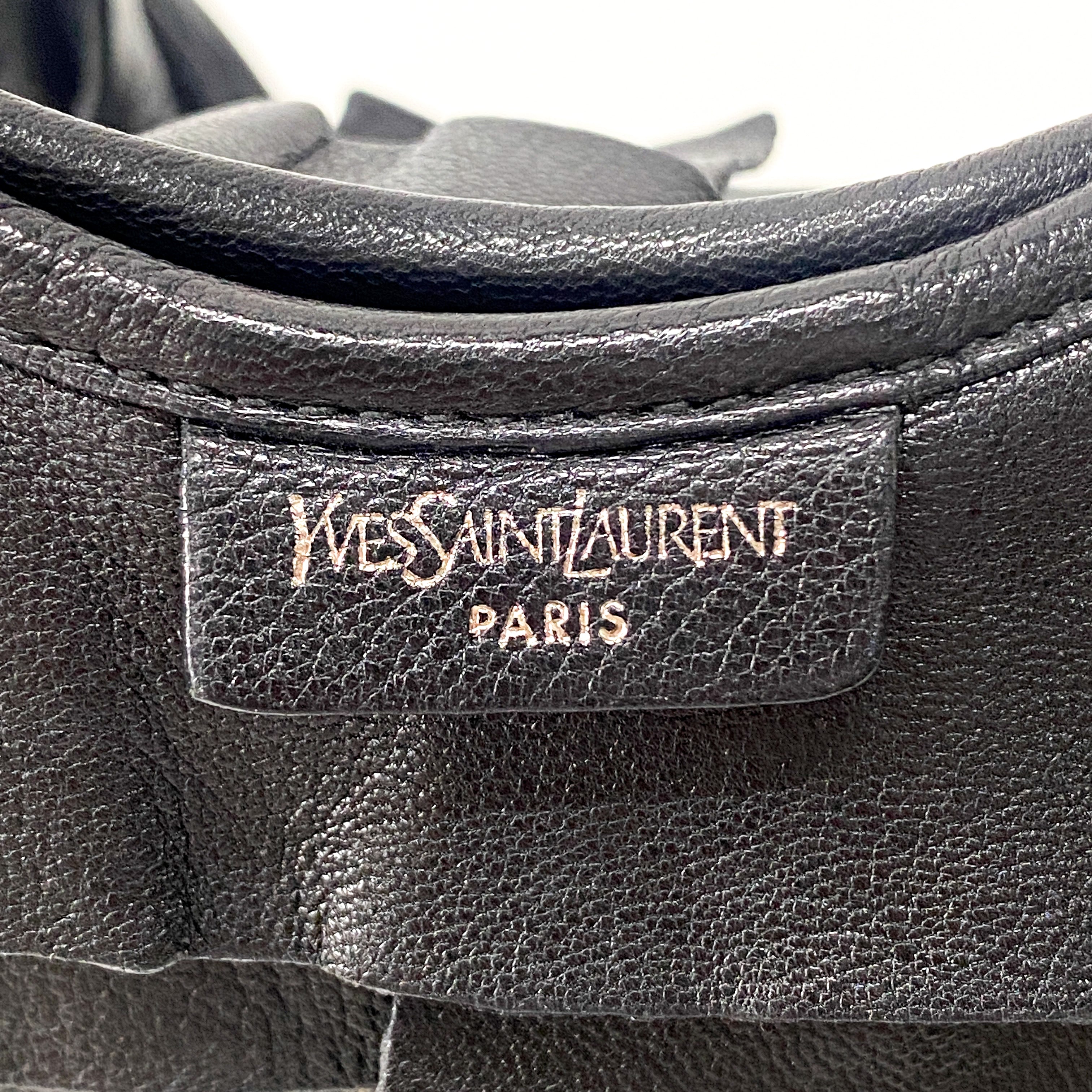 Saint-Tropez Black Leather Shoulder Bag