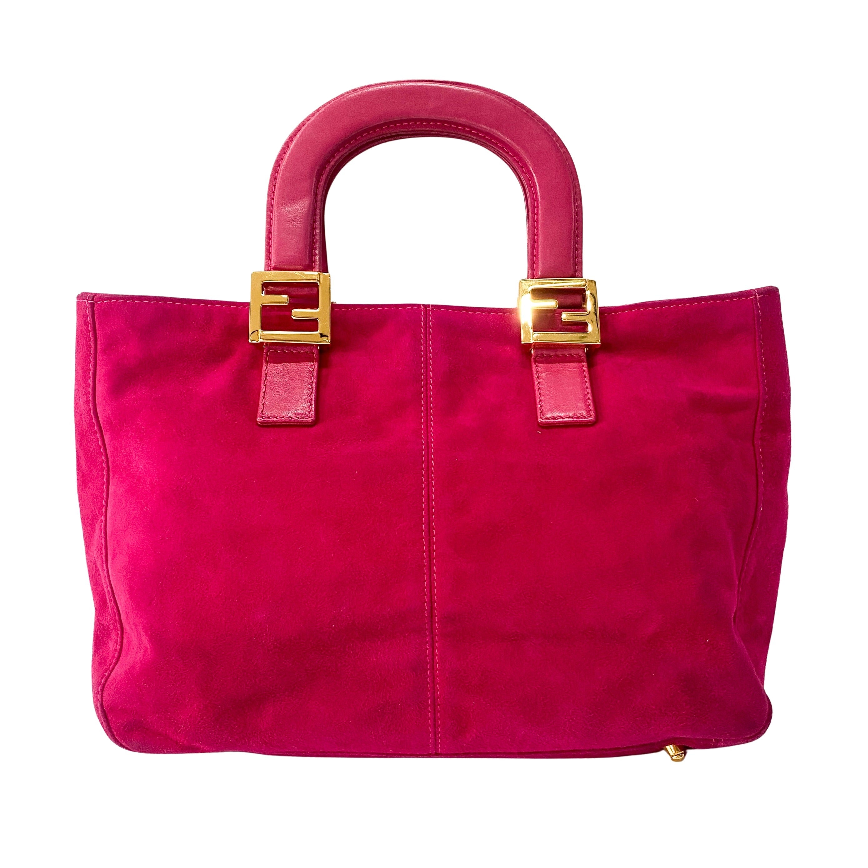 Pink Suede Handbag