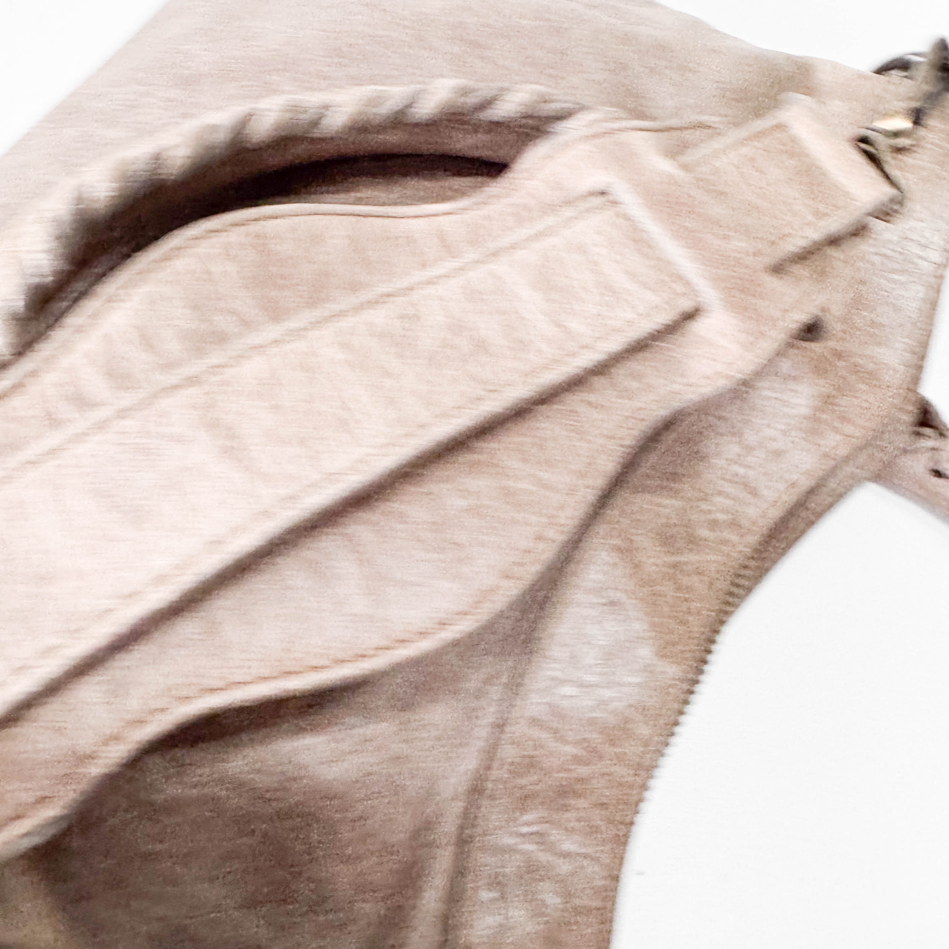 The First Mini in Beige Leather Bag