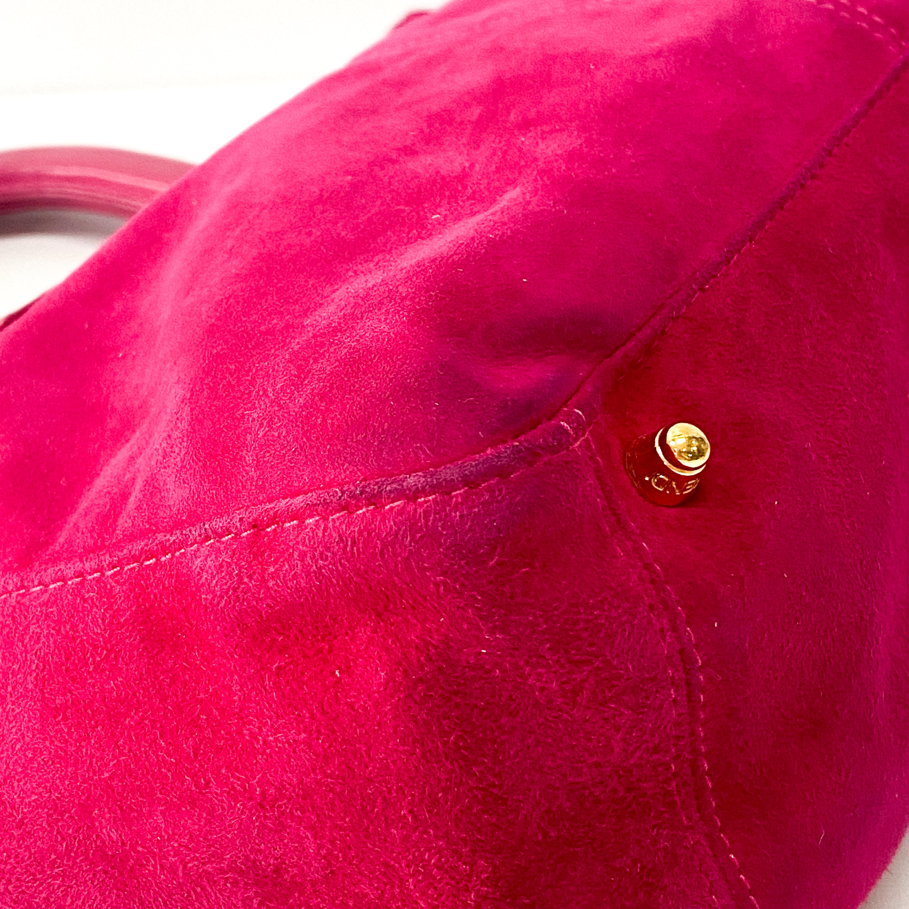 Pink Suede Handbag