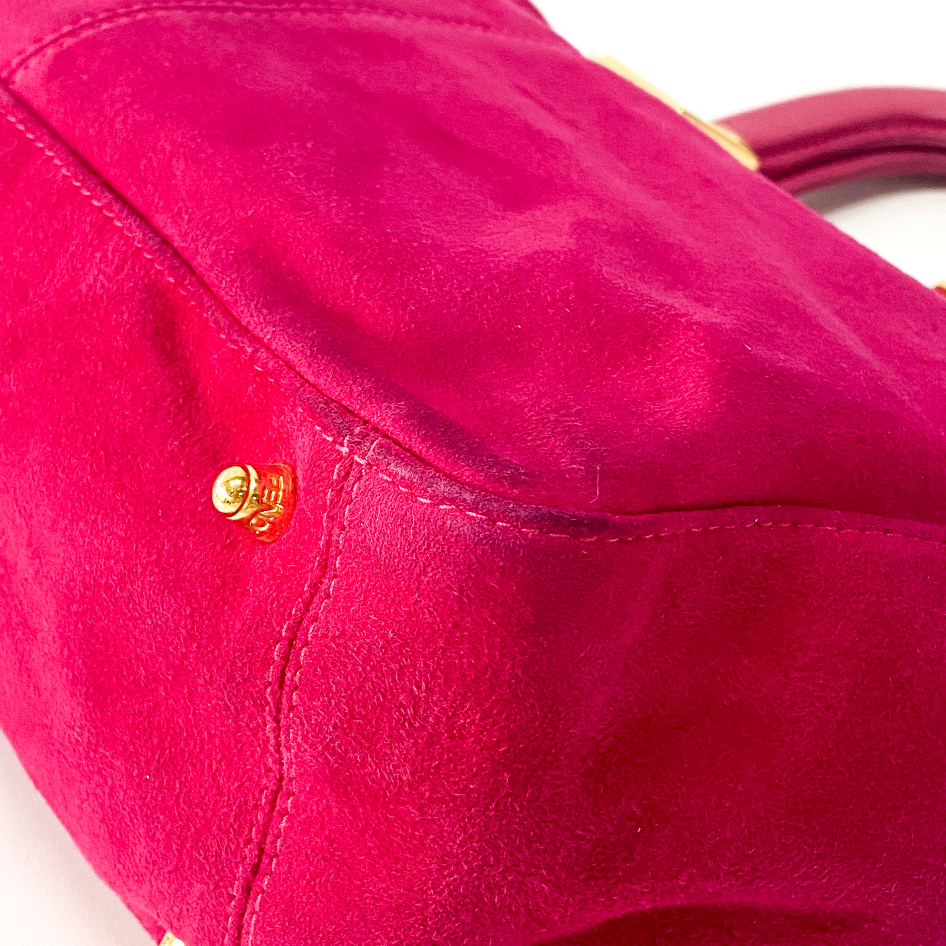 Pink Suede Handbag