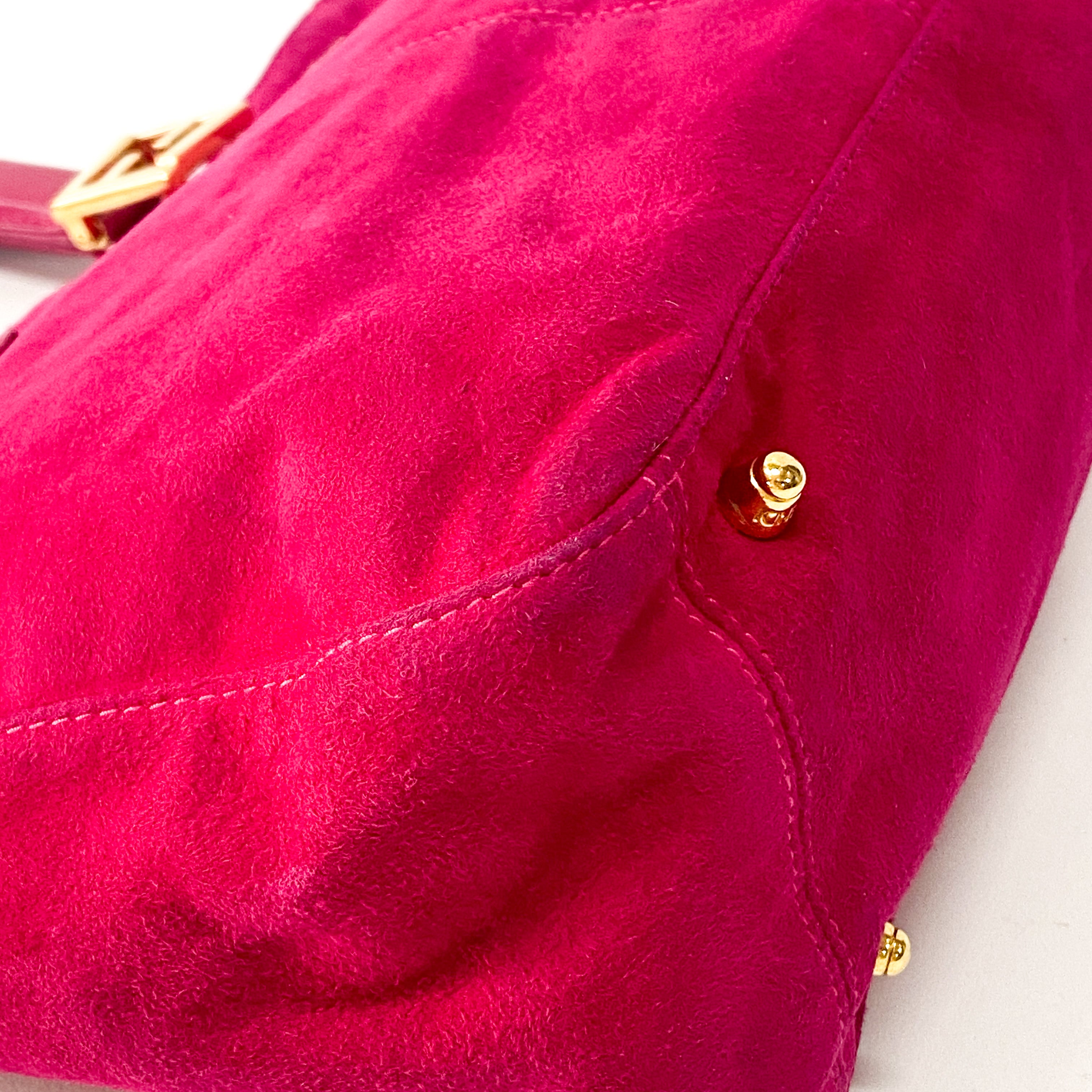 Pink Suede Handbag