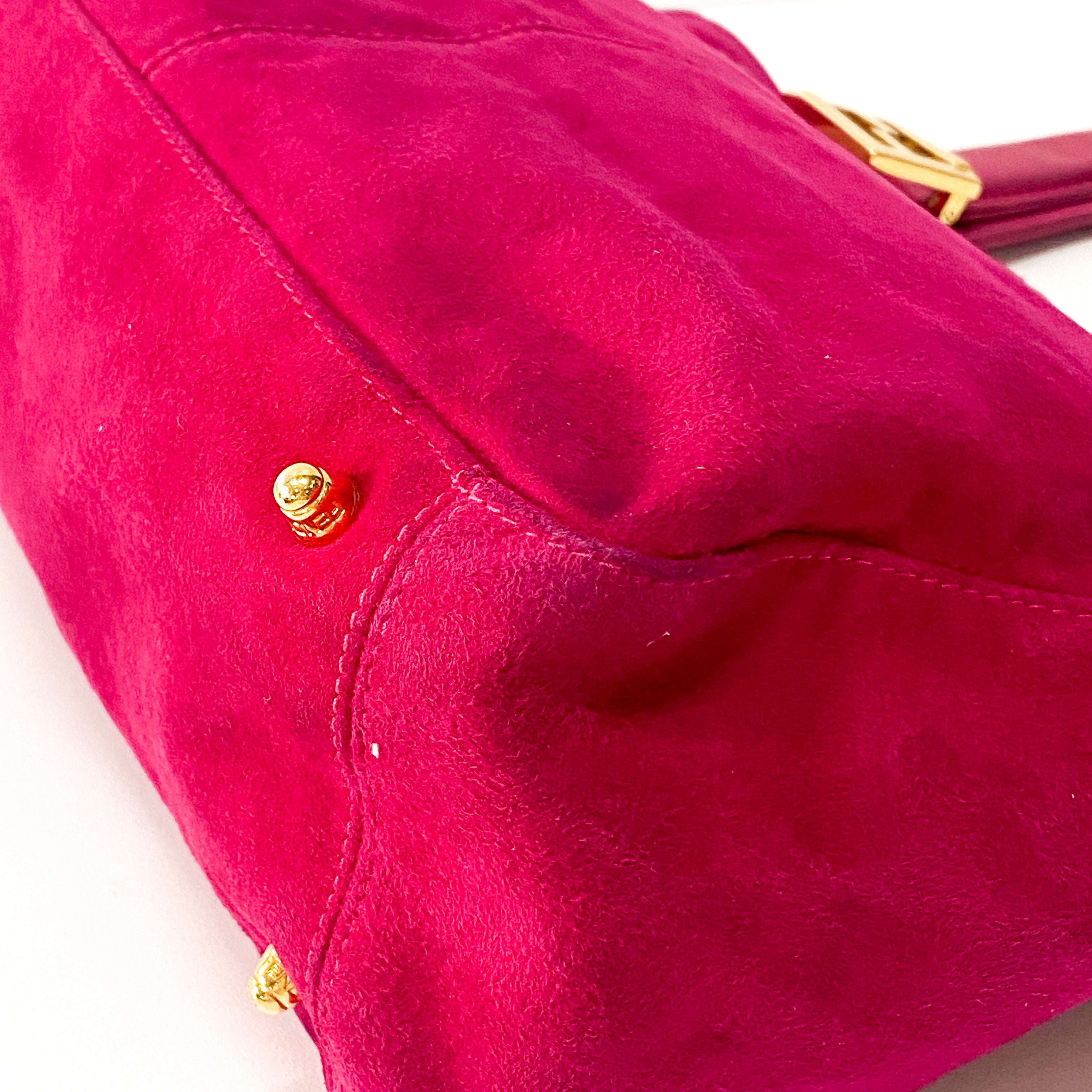 Pink Suede Handbag