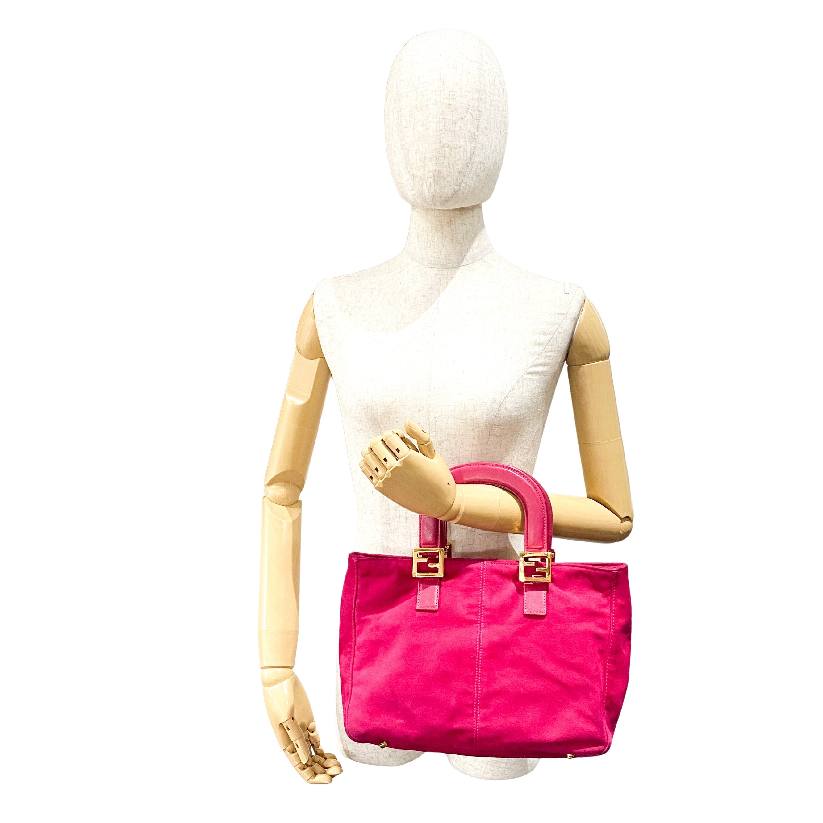 Pink Suede Handbag