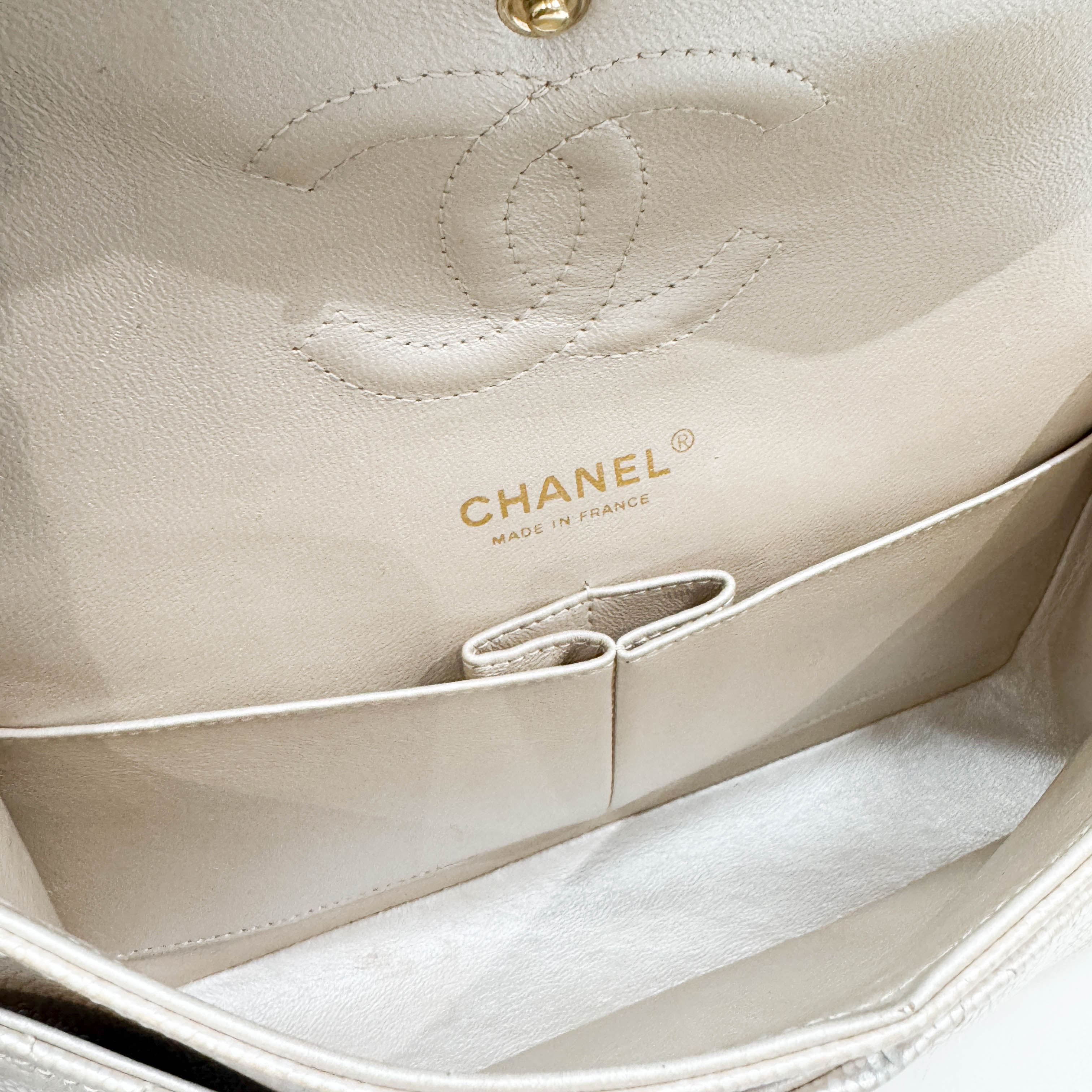 Classic Double Flap Matelasse Pearl Pink Leather Shoulder Bag