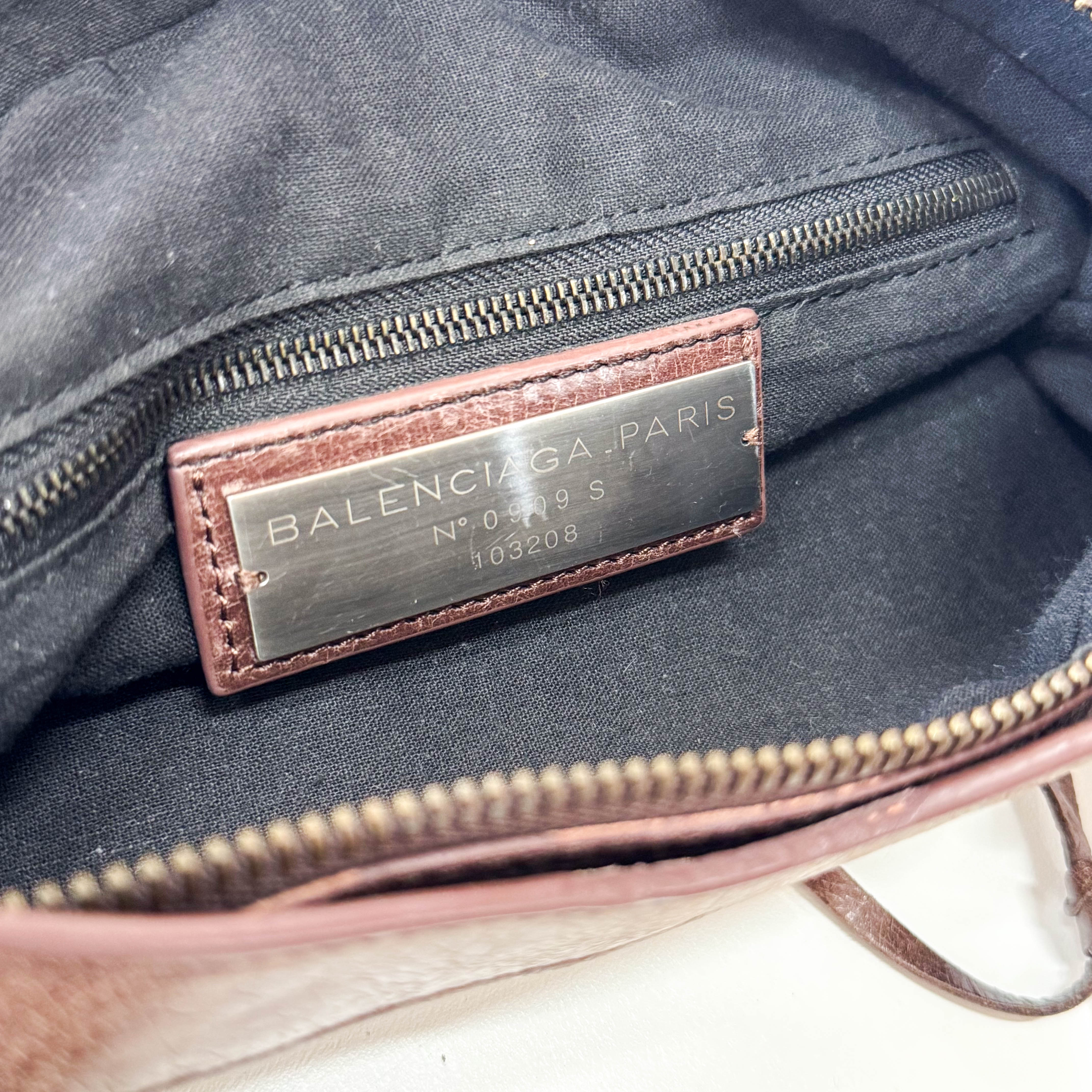 The First Mini Brown Leather Shoulder Bag