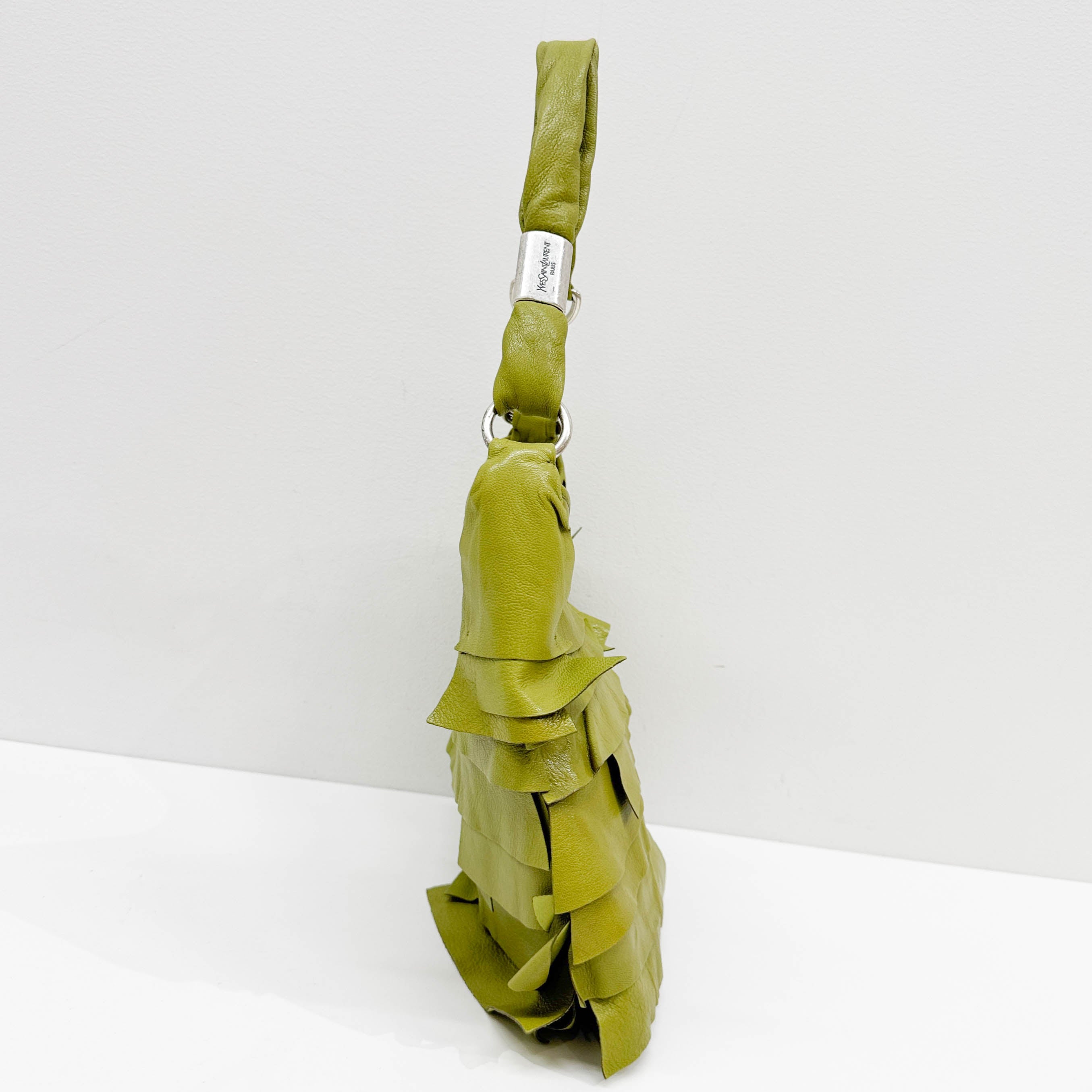 Saint Tropez Lime Leather Shoulder Bag