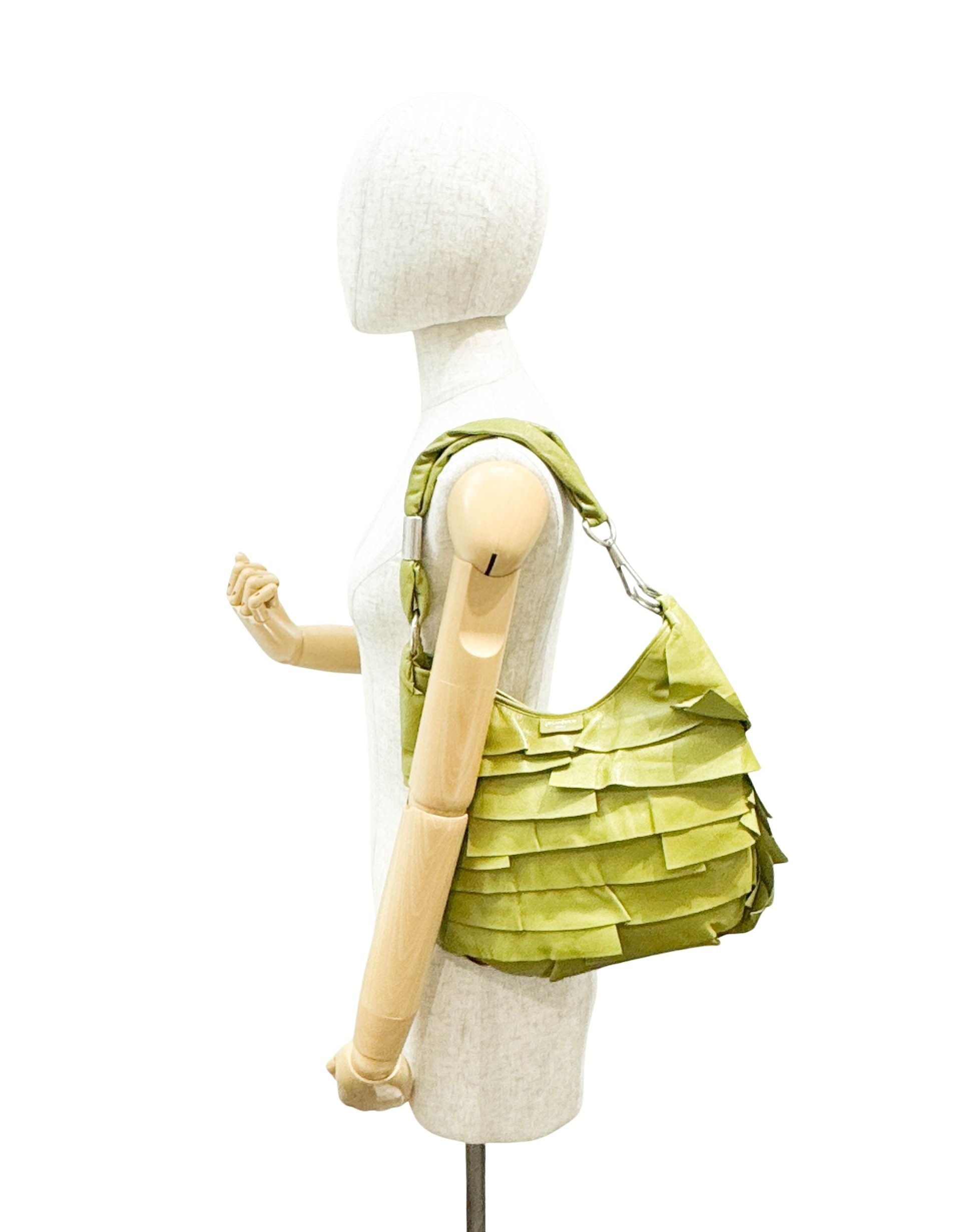Saint Tropez Lime Leather Shoulder Bag