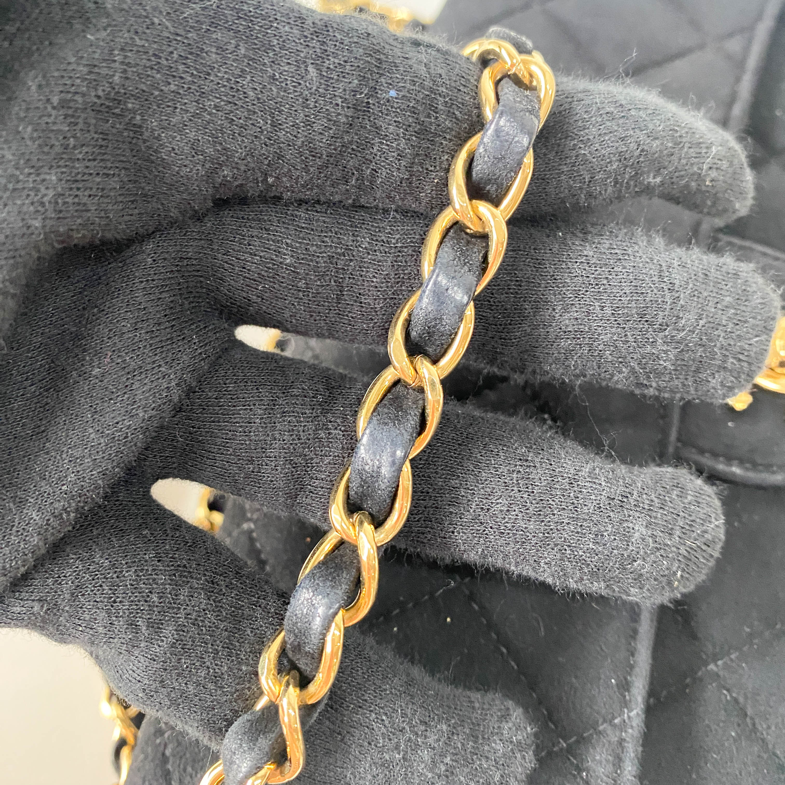 Matelassé Black Suede Crossbody Bag