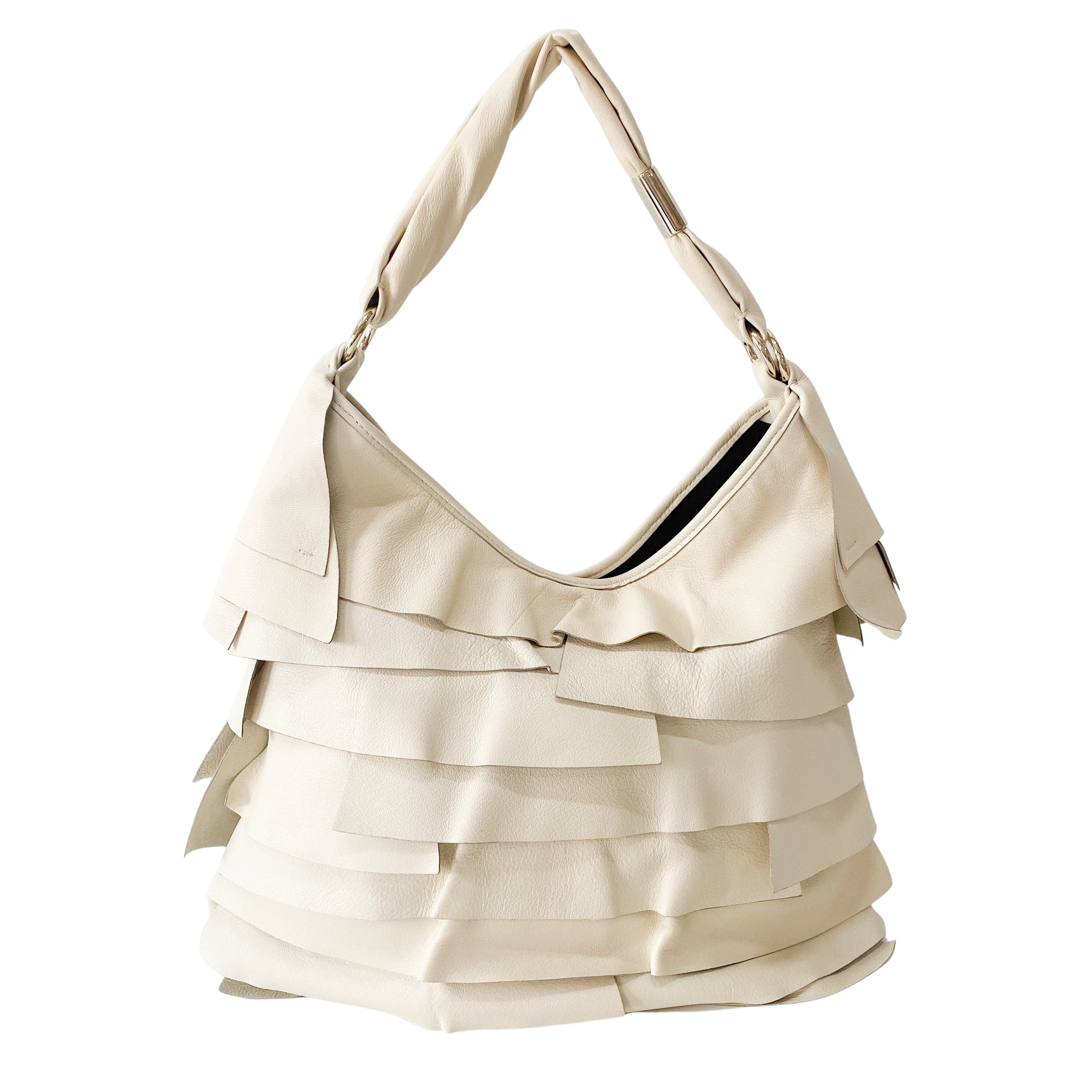 YSL Saint-Tropez Beige Leather Shoulder Bag