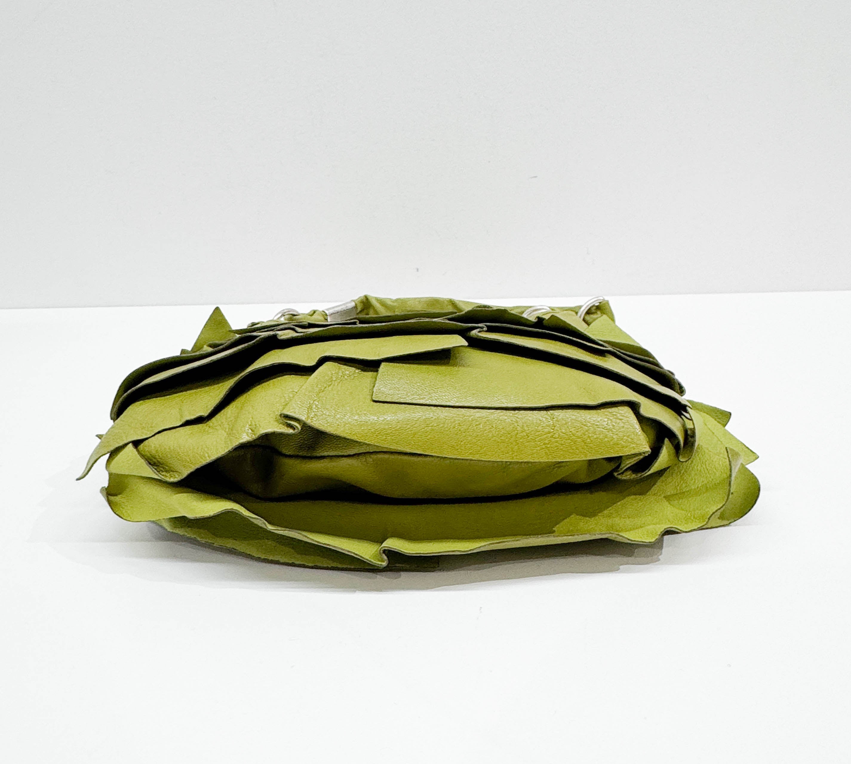 Saint Tropez Lime Leather Shoulder Bag
