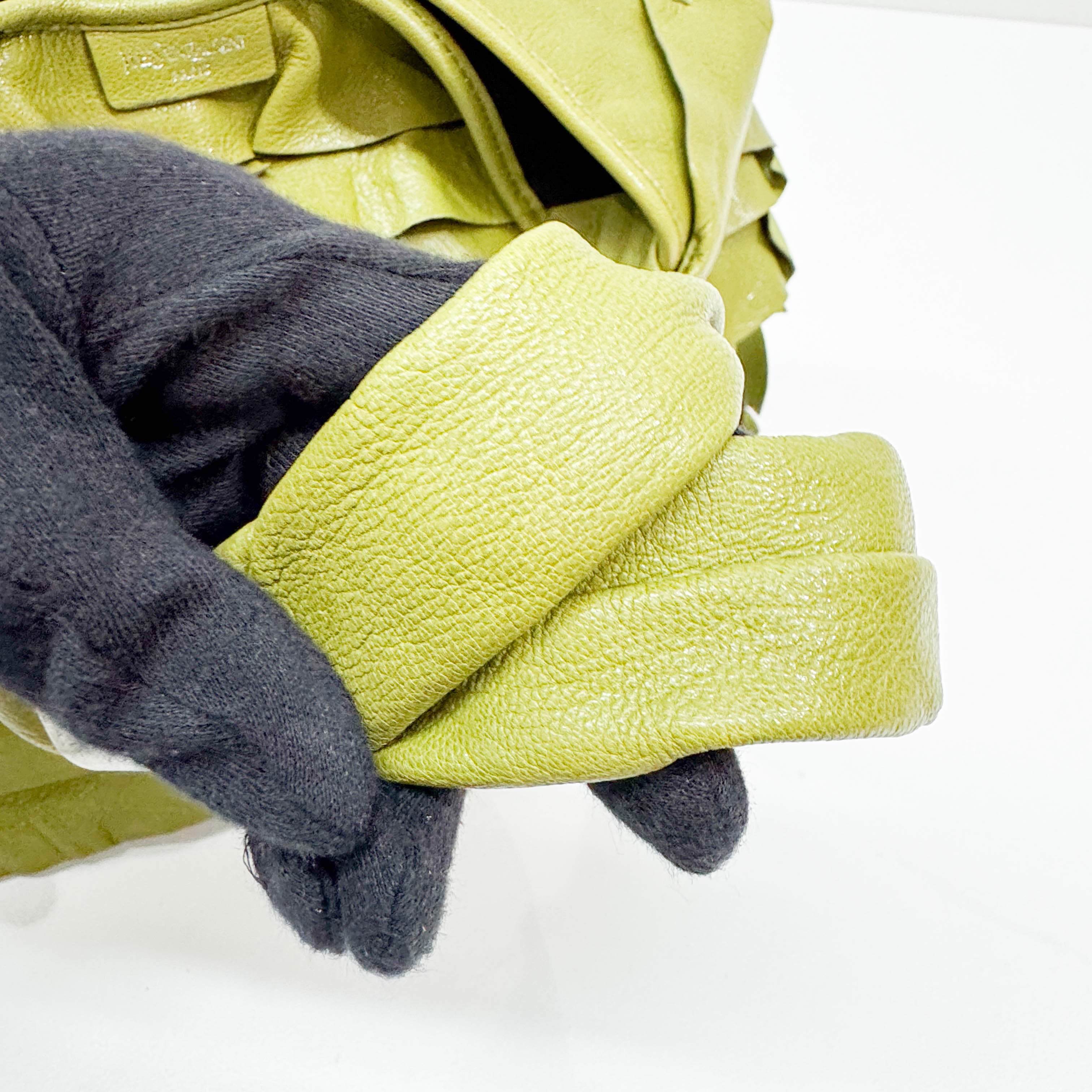 Saint Tropez Lime Leather Shoulder Bag