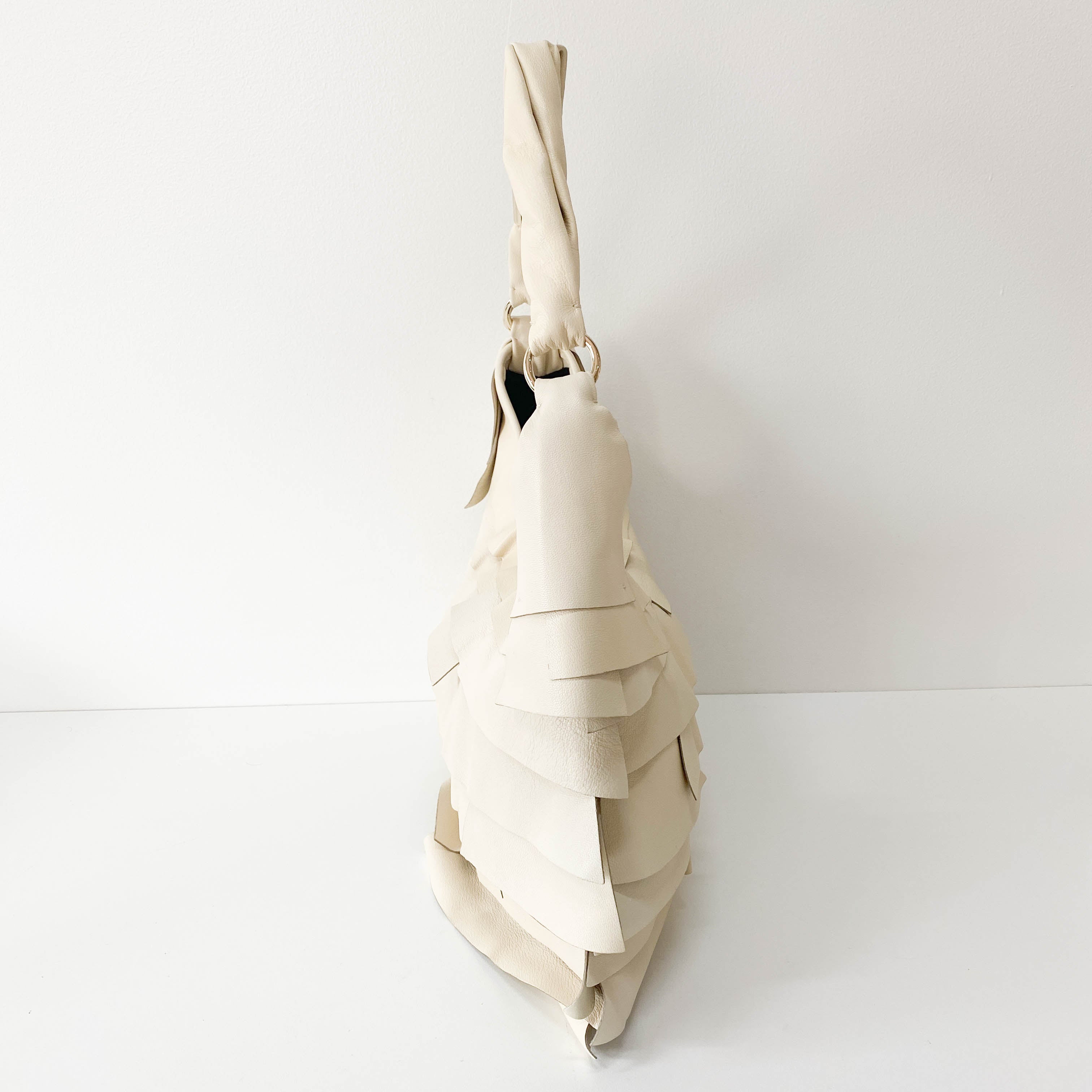 YSL Saint-Tropez Beige Leather Shoulder Bag