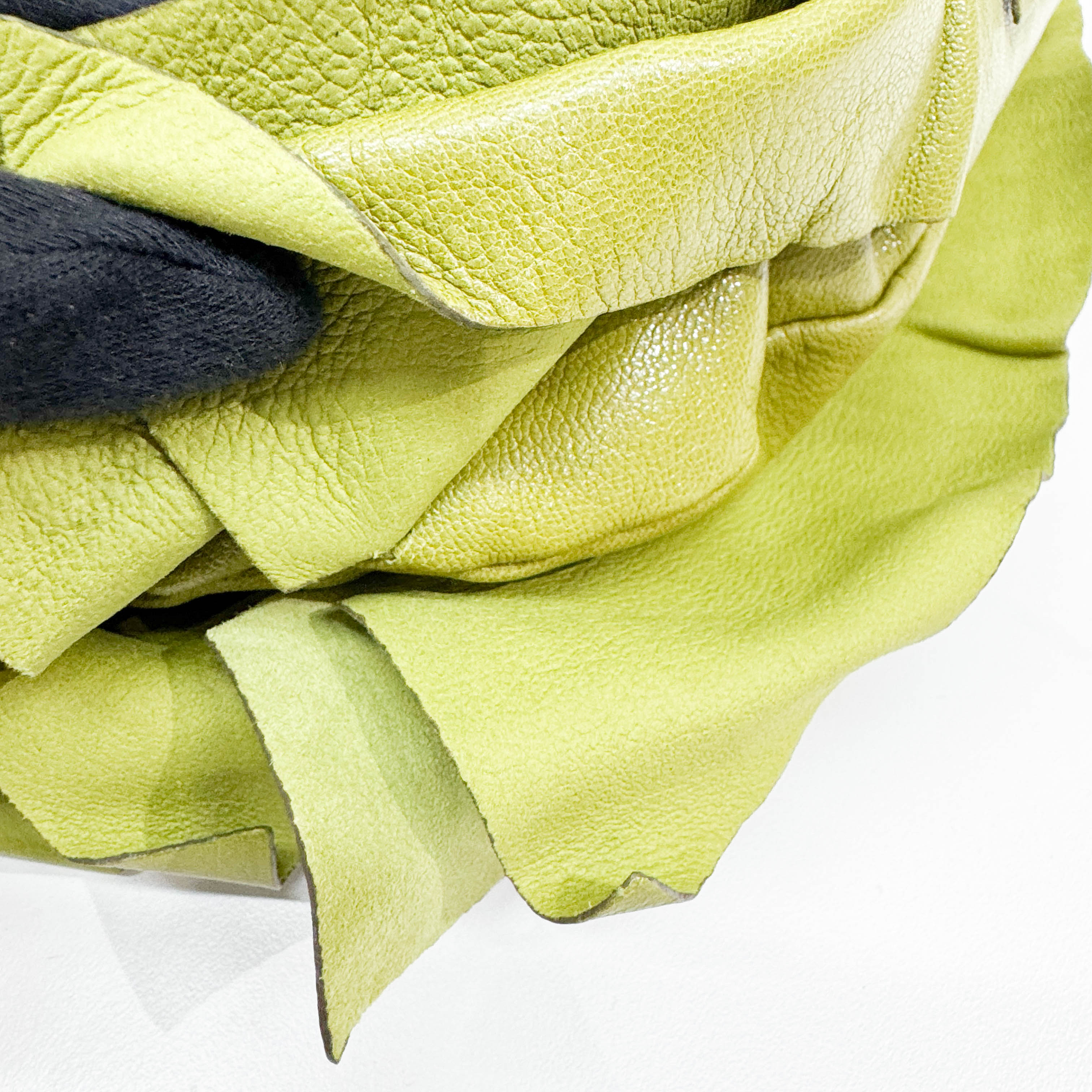 Saint Tropez Lime Leather Shoulder Bag