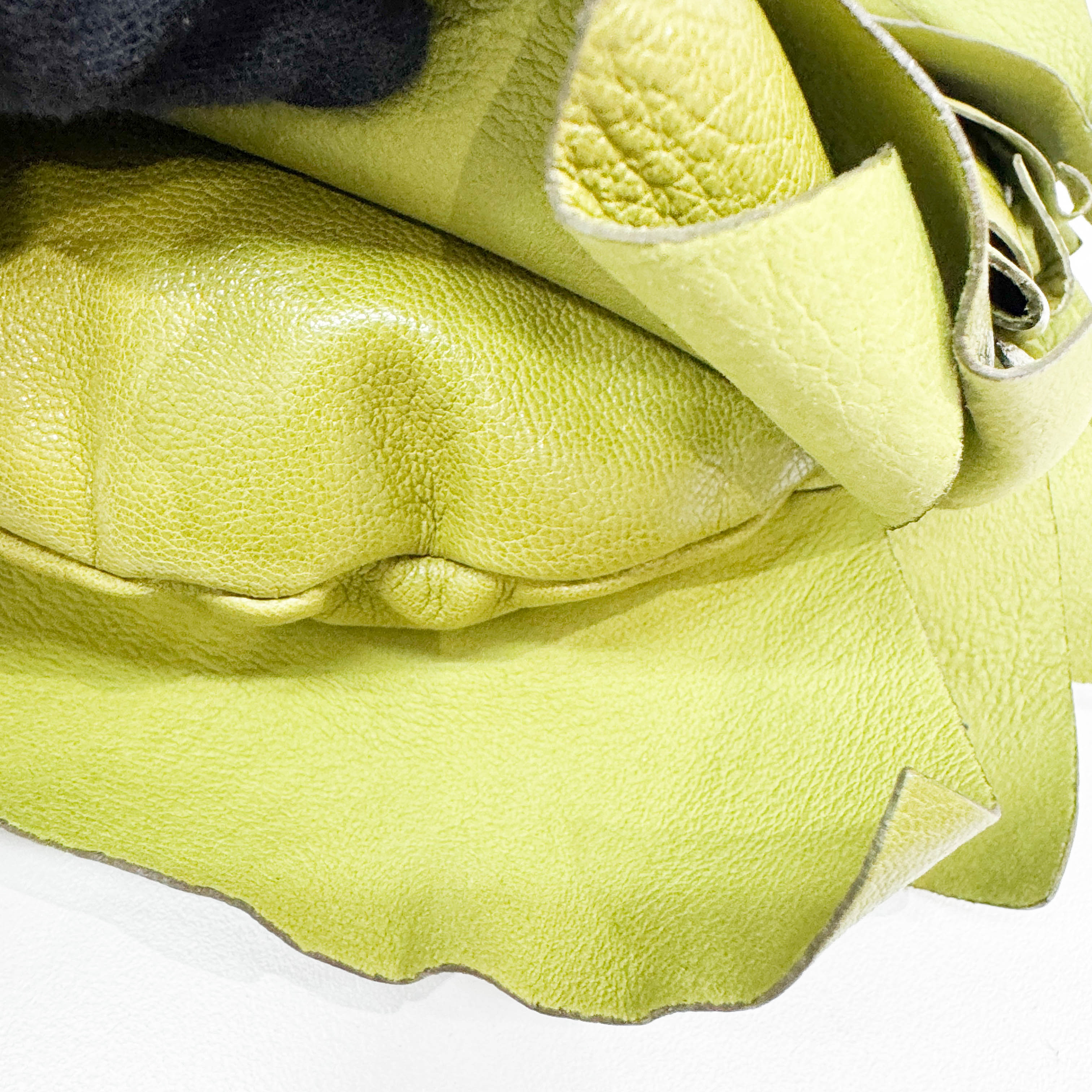 Saint Tropez Lime Leather Shoulder Bag