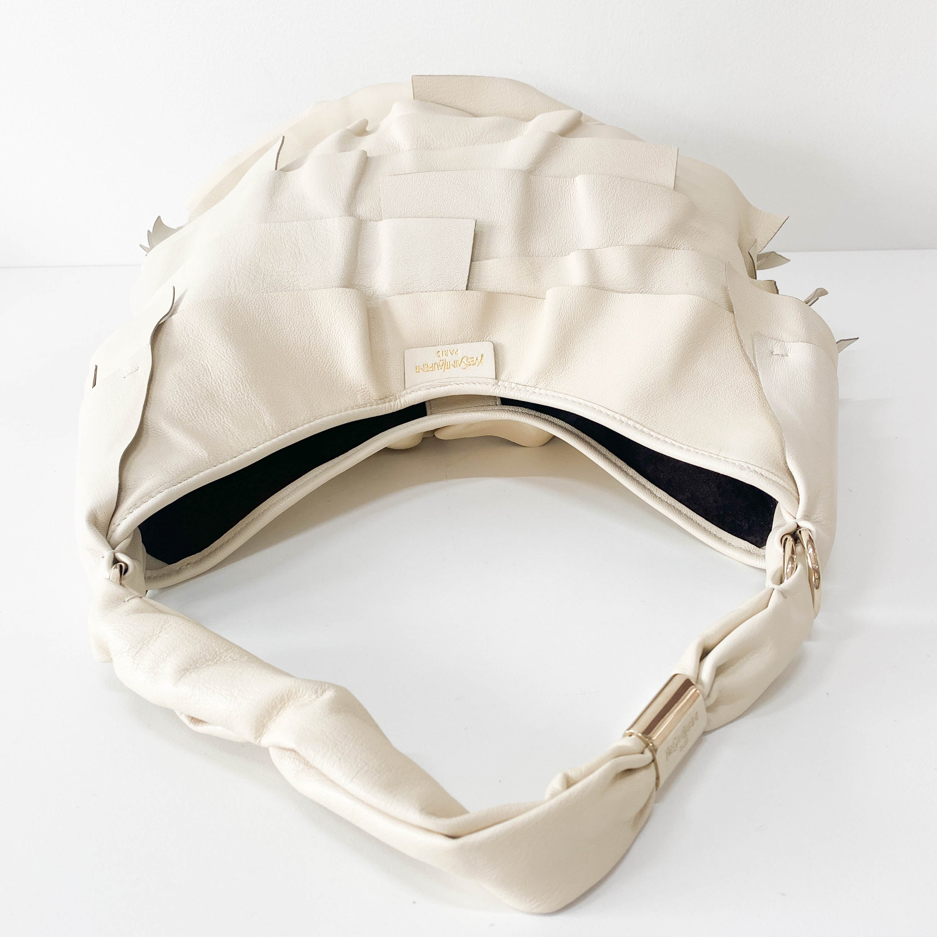 YSL Saint-Tropez Beige Leather Shoulder Bag