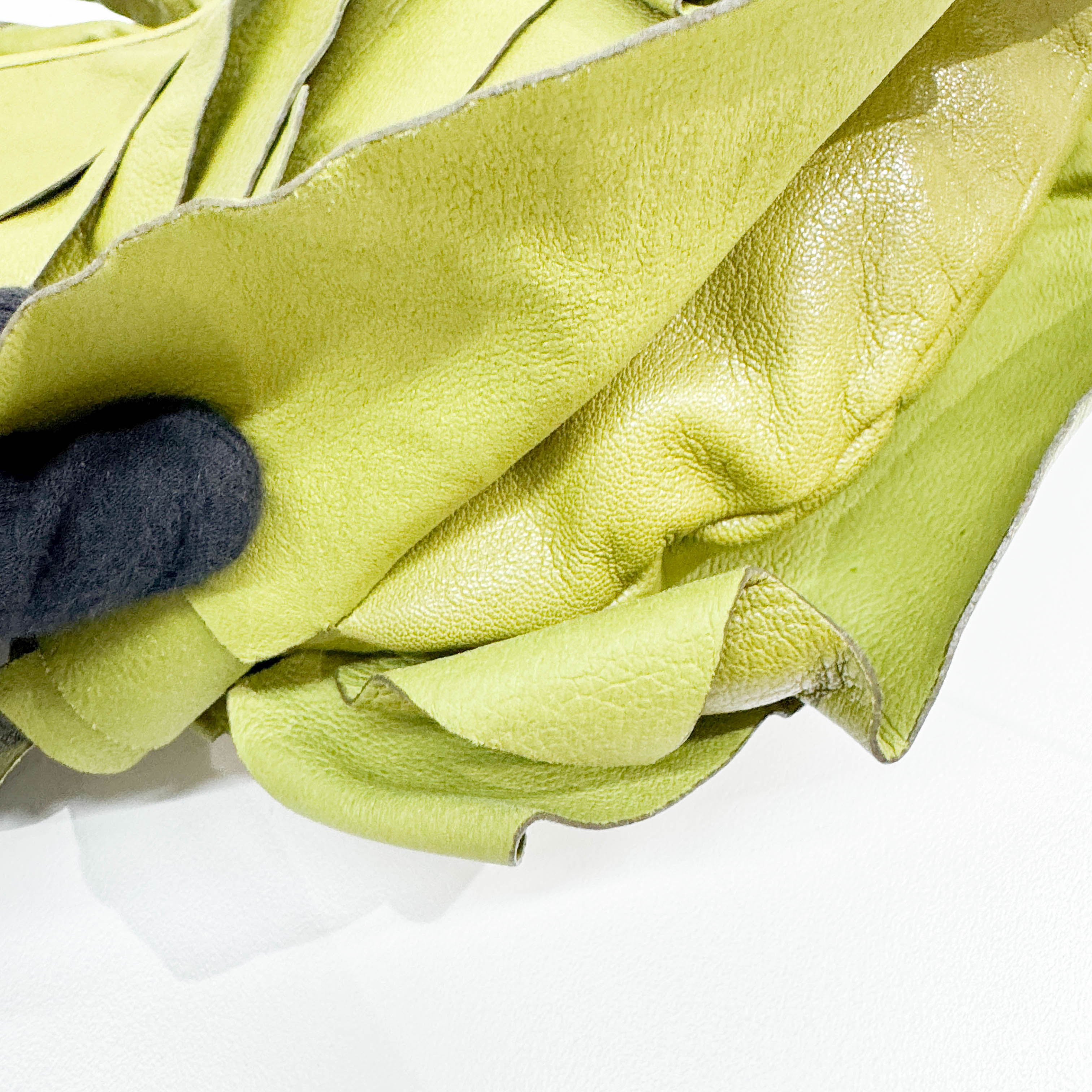 Saint Tropez Lime Leather Shoulder Bag