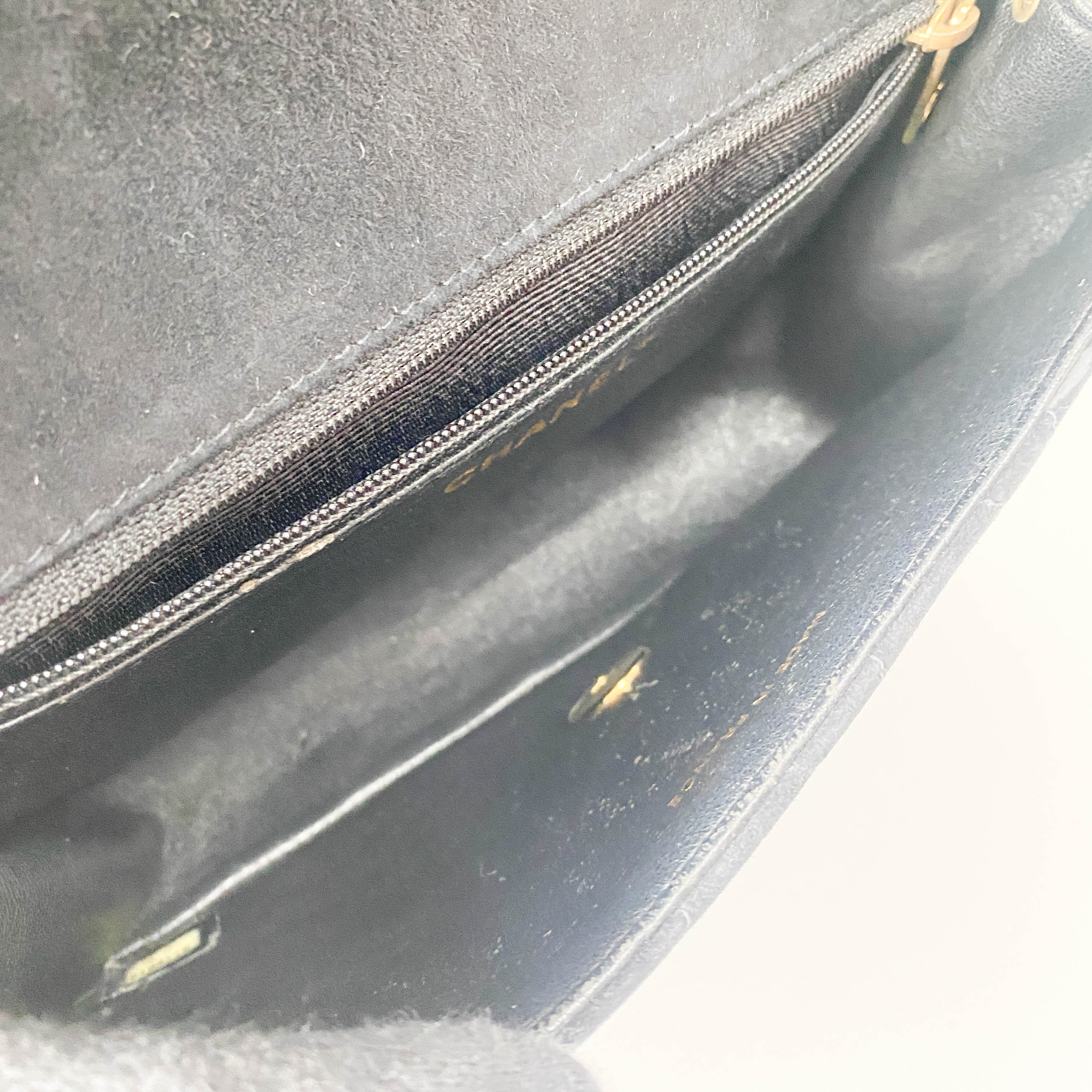 Matelassé Black Suede Crossbody Bag