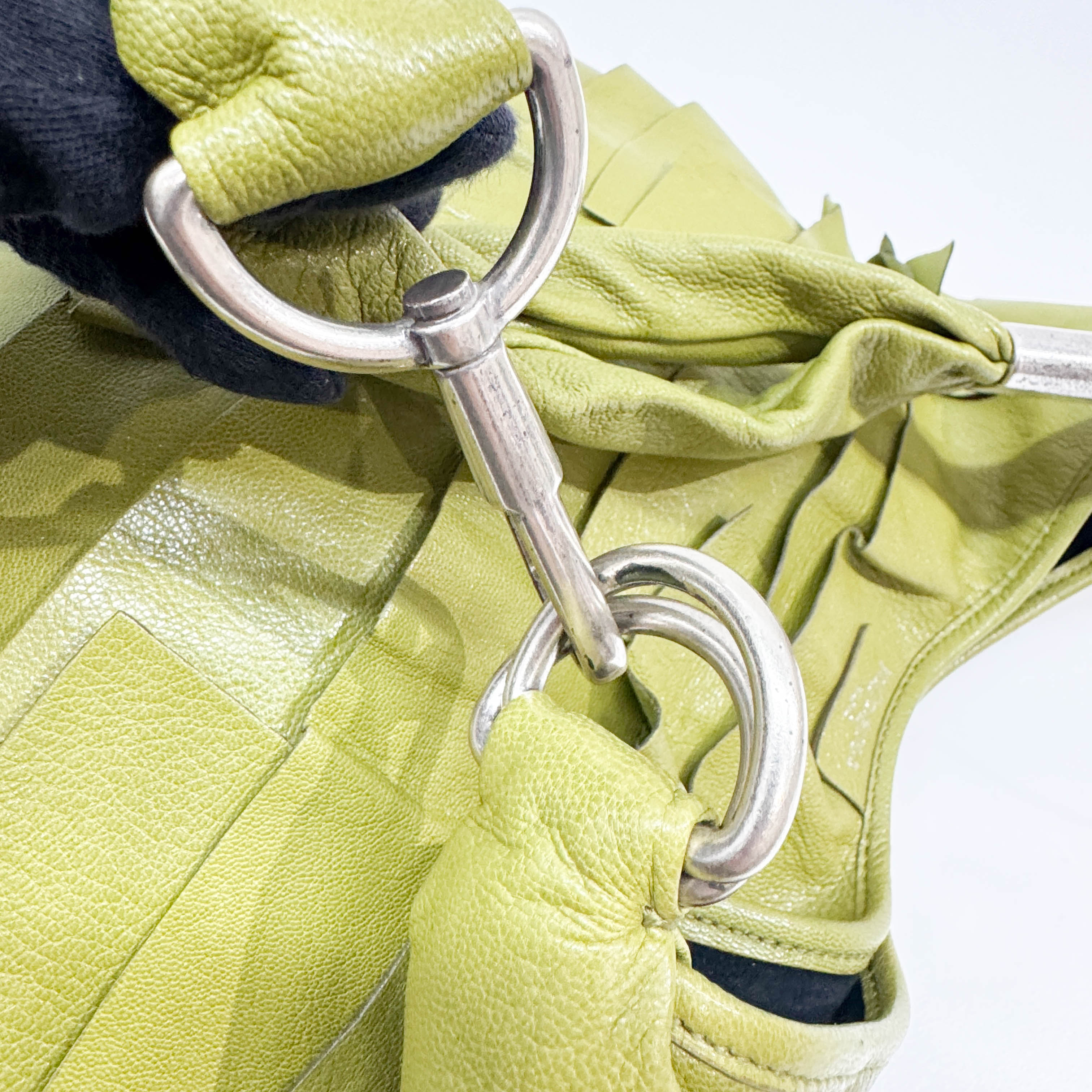 Saint Tropez Lime Leather Shoulder Bag