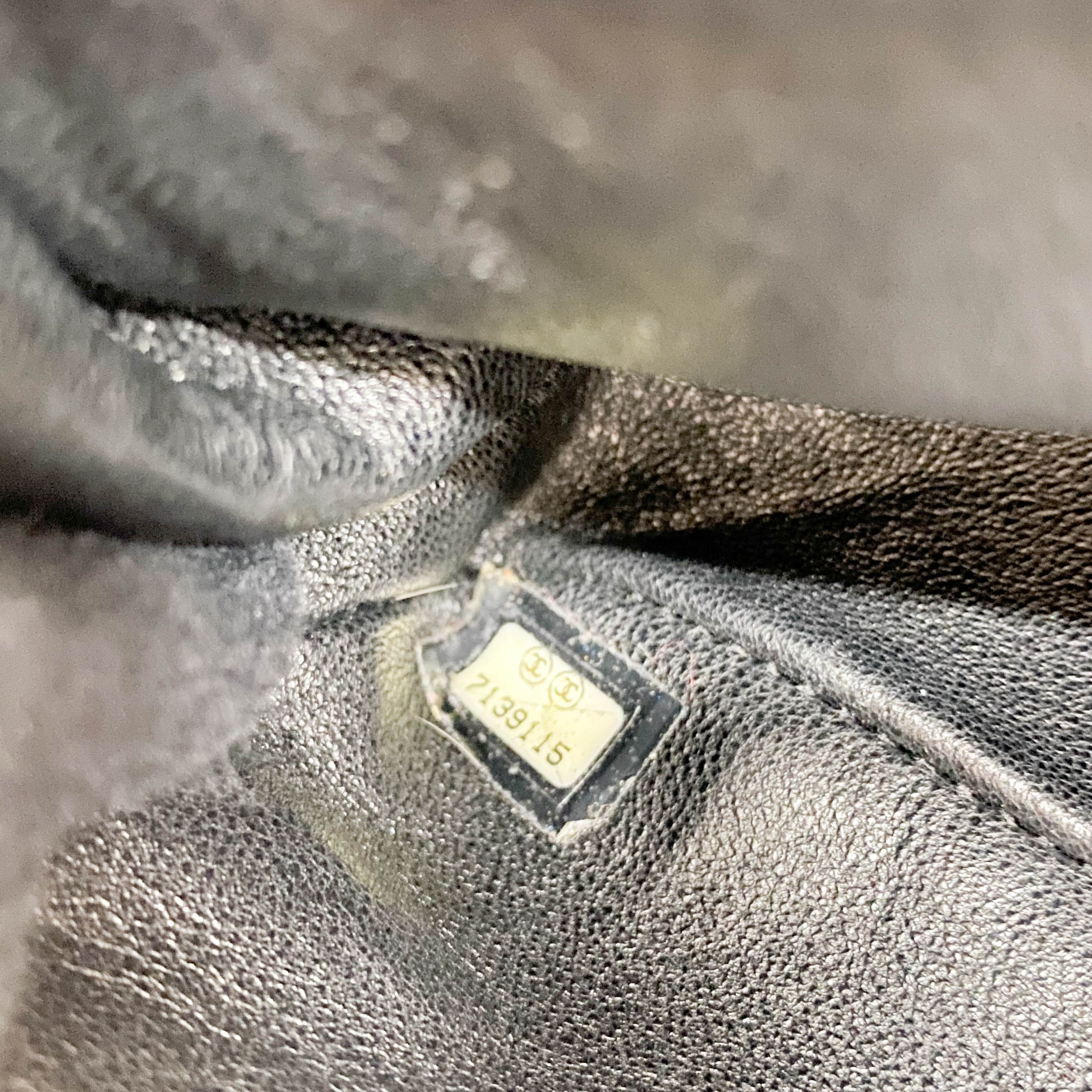 Matelassé Black Suede Crossbody Bag