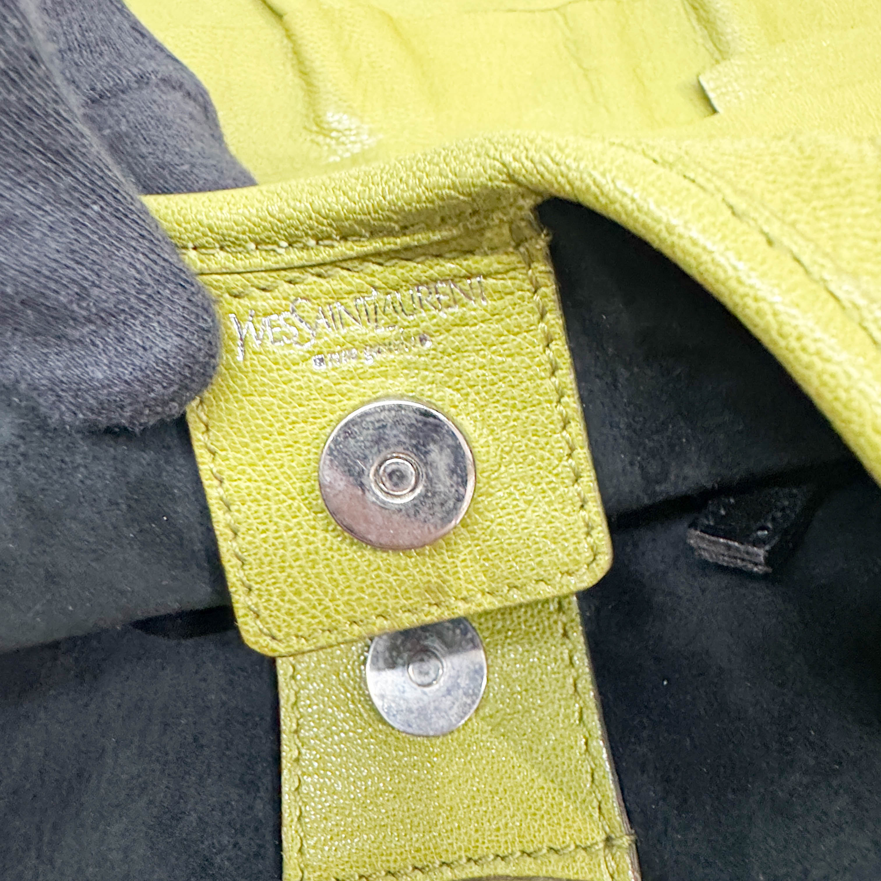 Saint Tropez Lime Leather Shoulder Bag