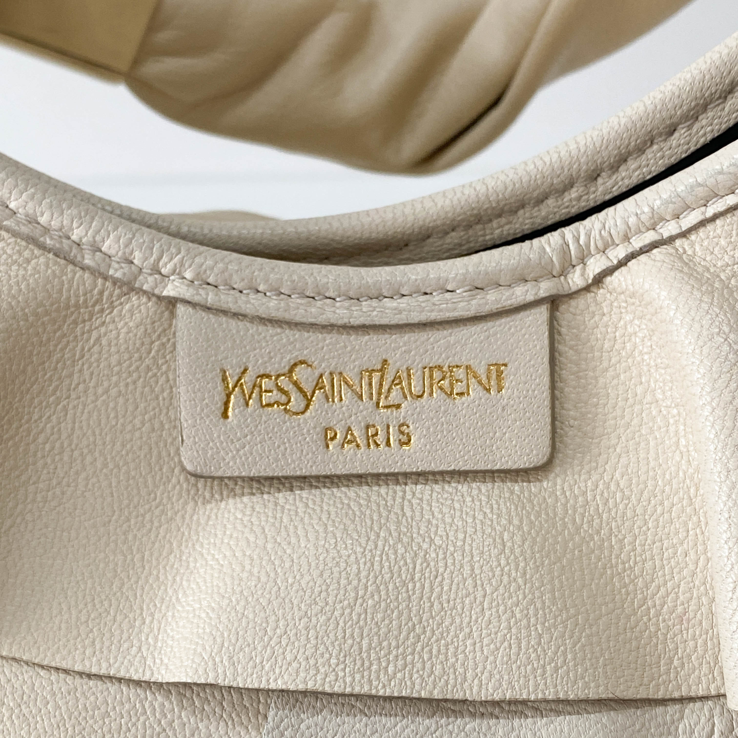 YSL Saint-Tropez Beige Leather Shoulder Bag