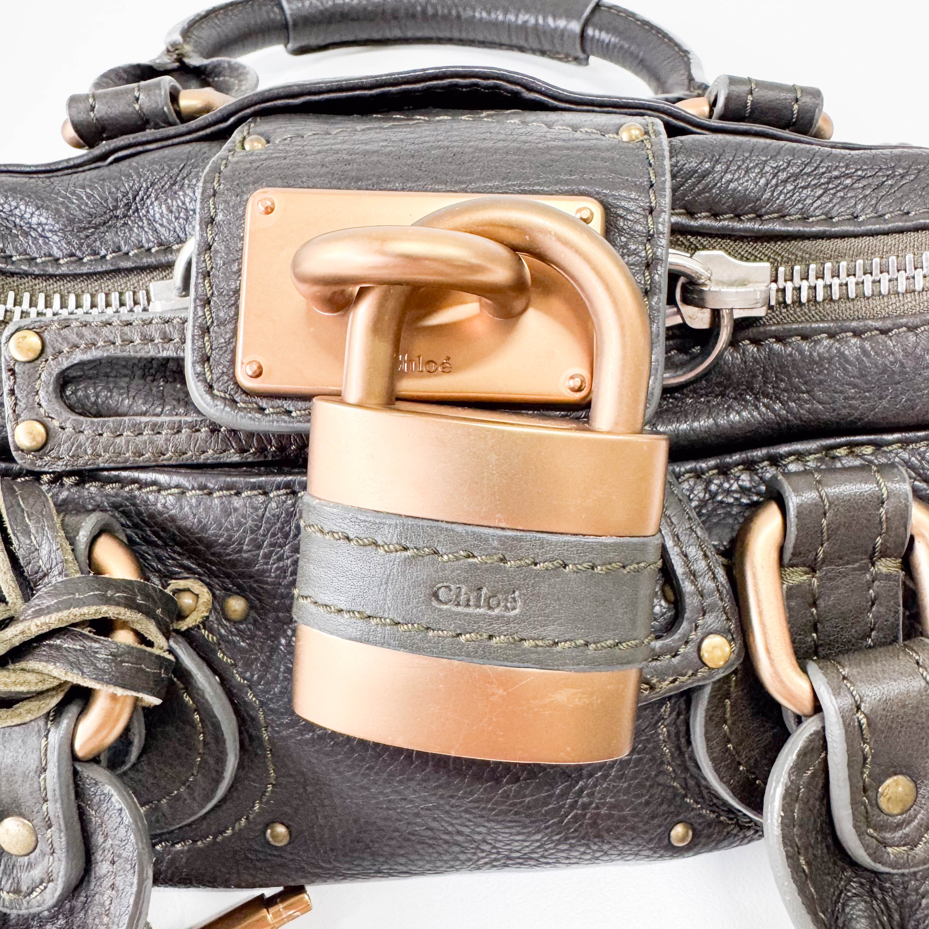 Khaki Green Mini Paddignton Bag