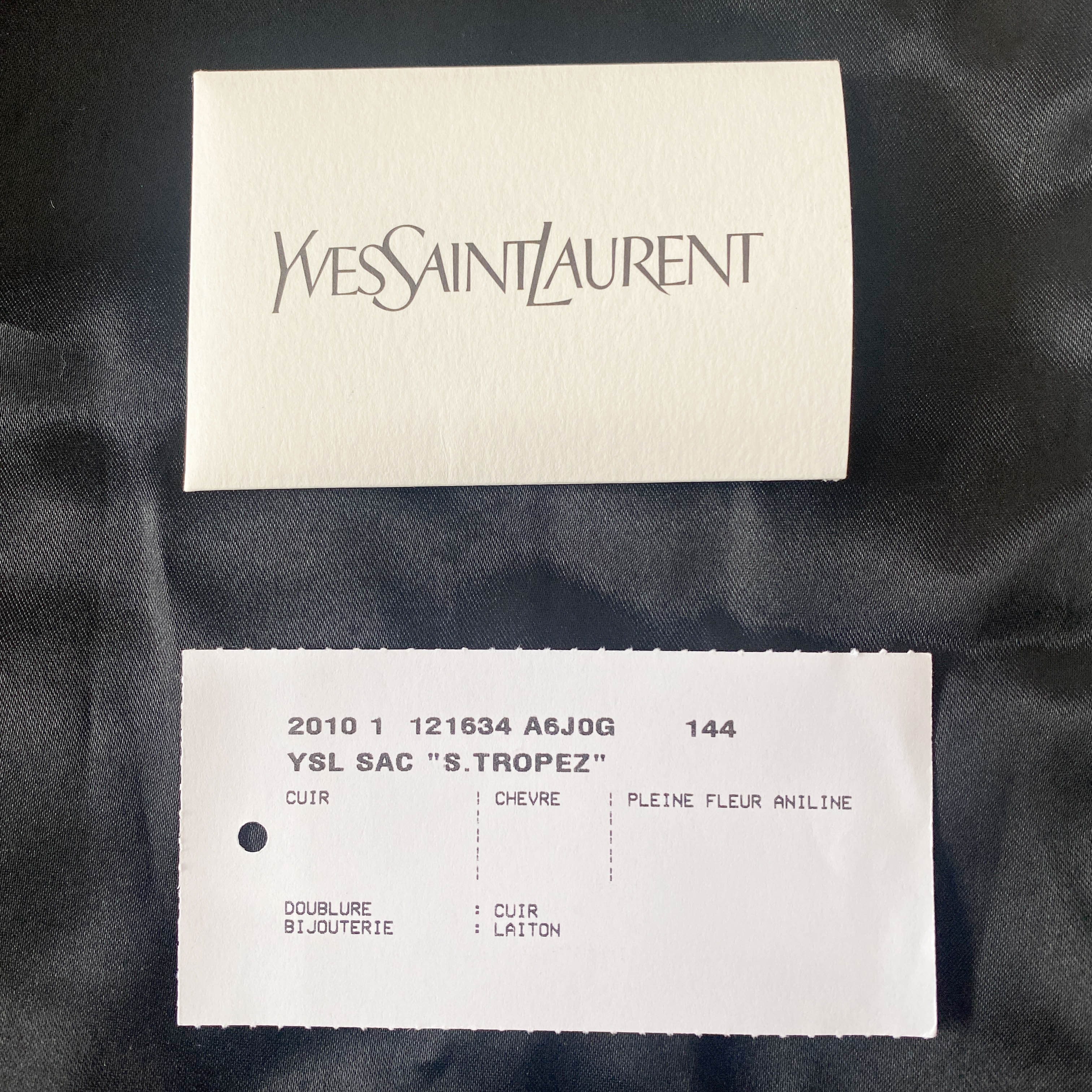 YSL Saint-Tropez Beige Leather Shoulder Bag