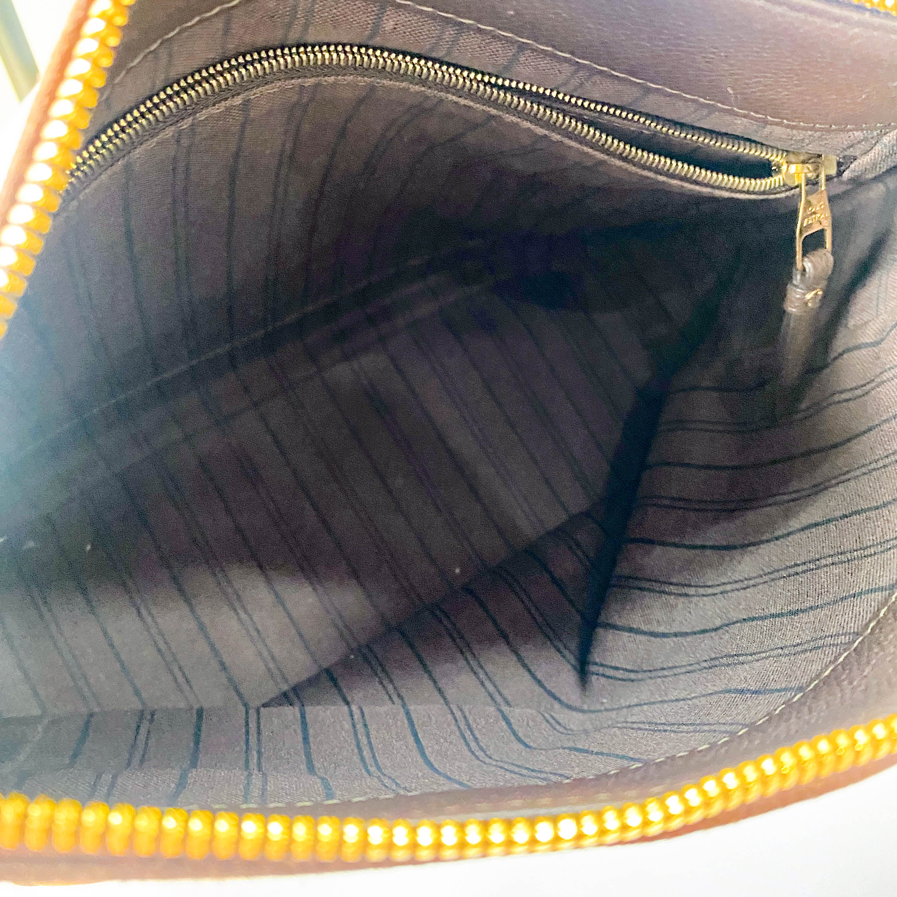 Monogram Brown Leather & Suede Shoulder Bag