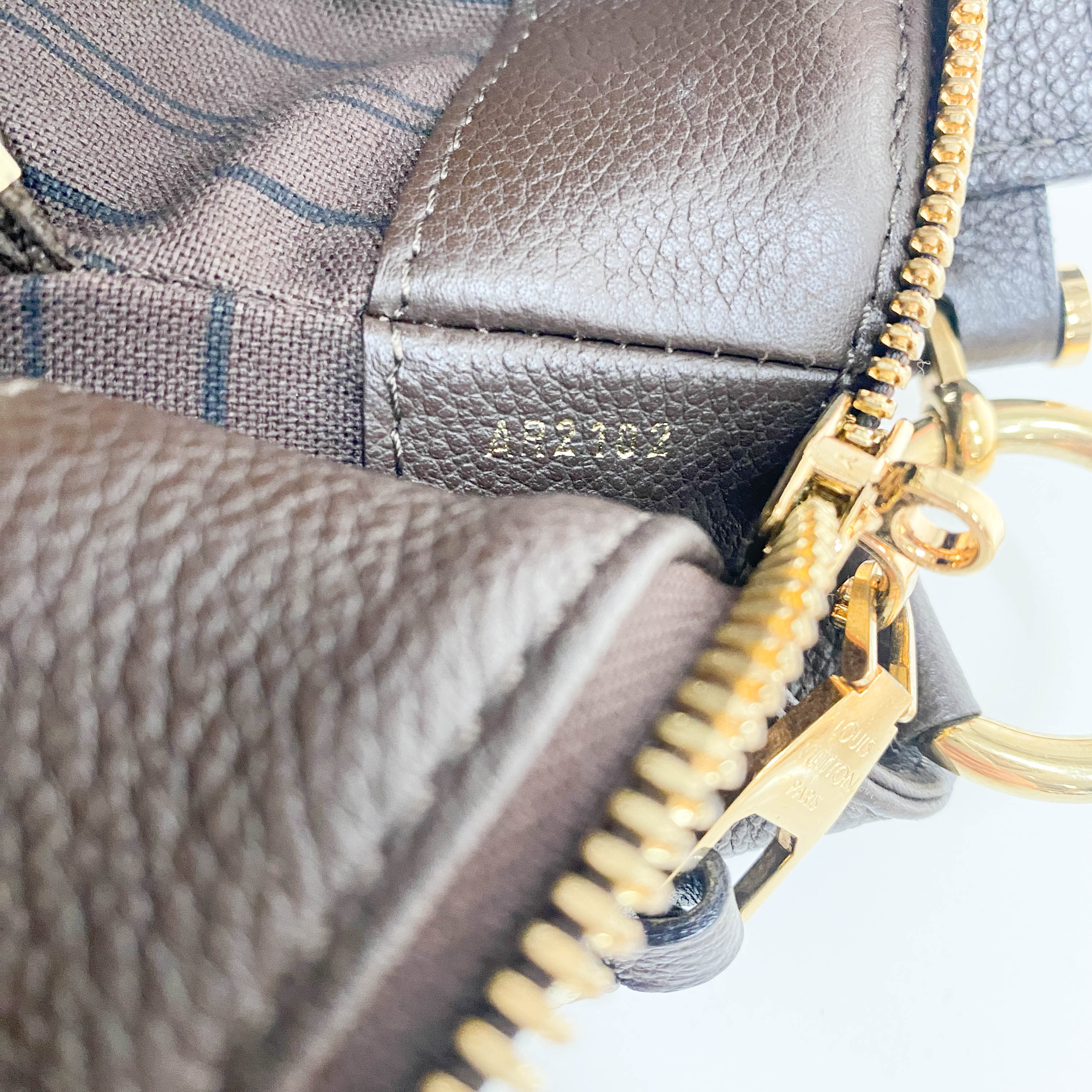 Monogram Brown Leather & Suede Shoulder Bag