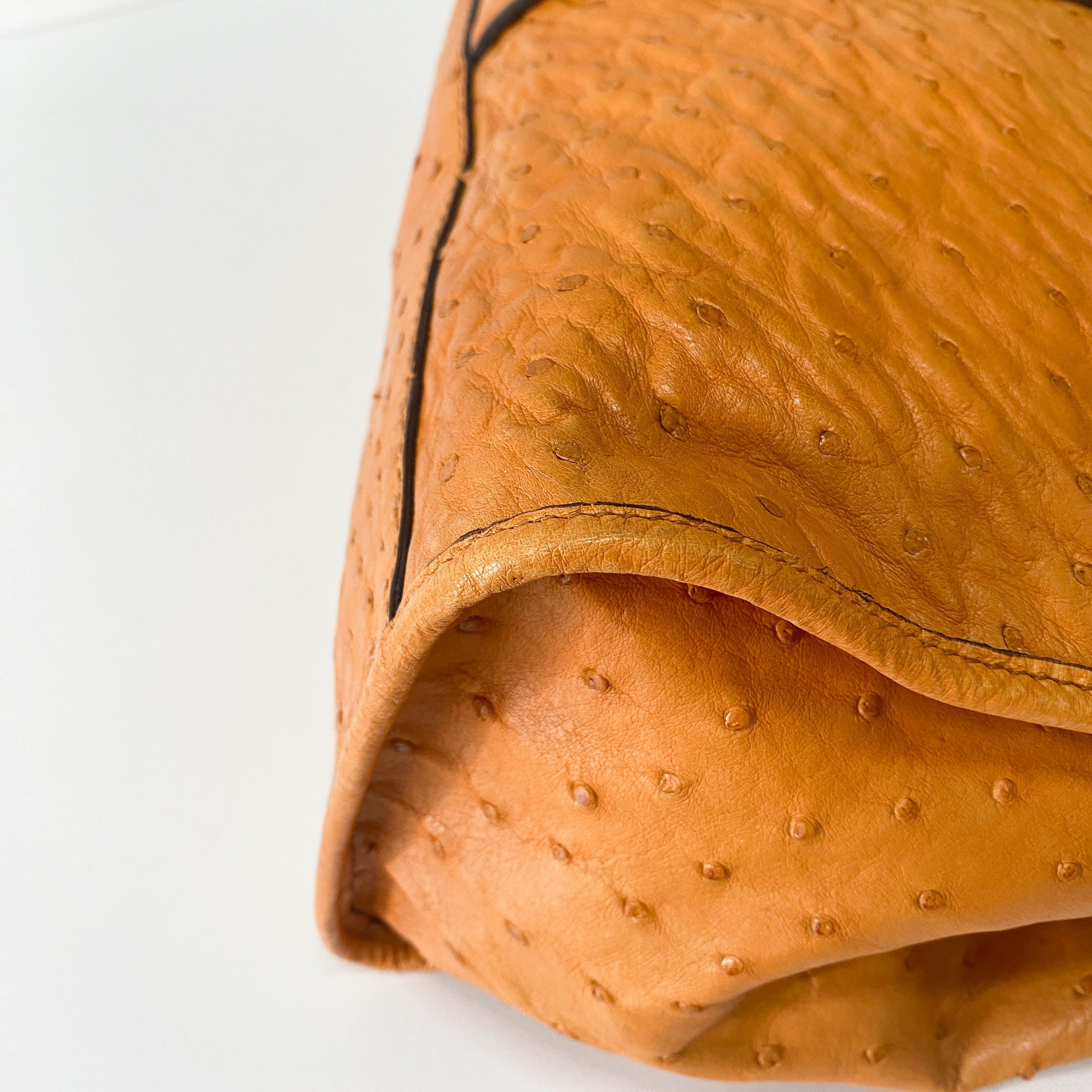 Stirrup Orange Leather Tote Bag