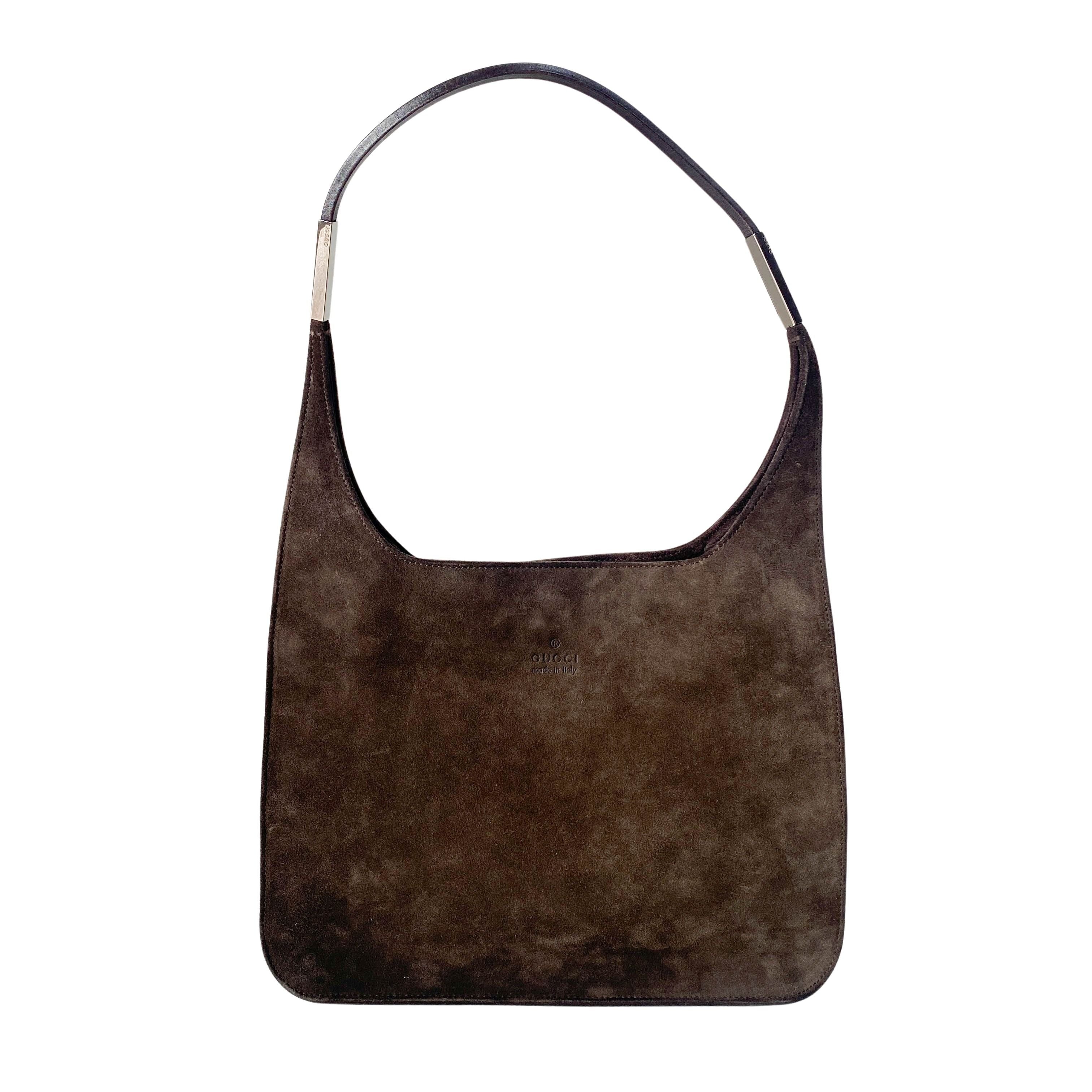 Brown Suede Shoulder Bag