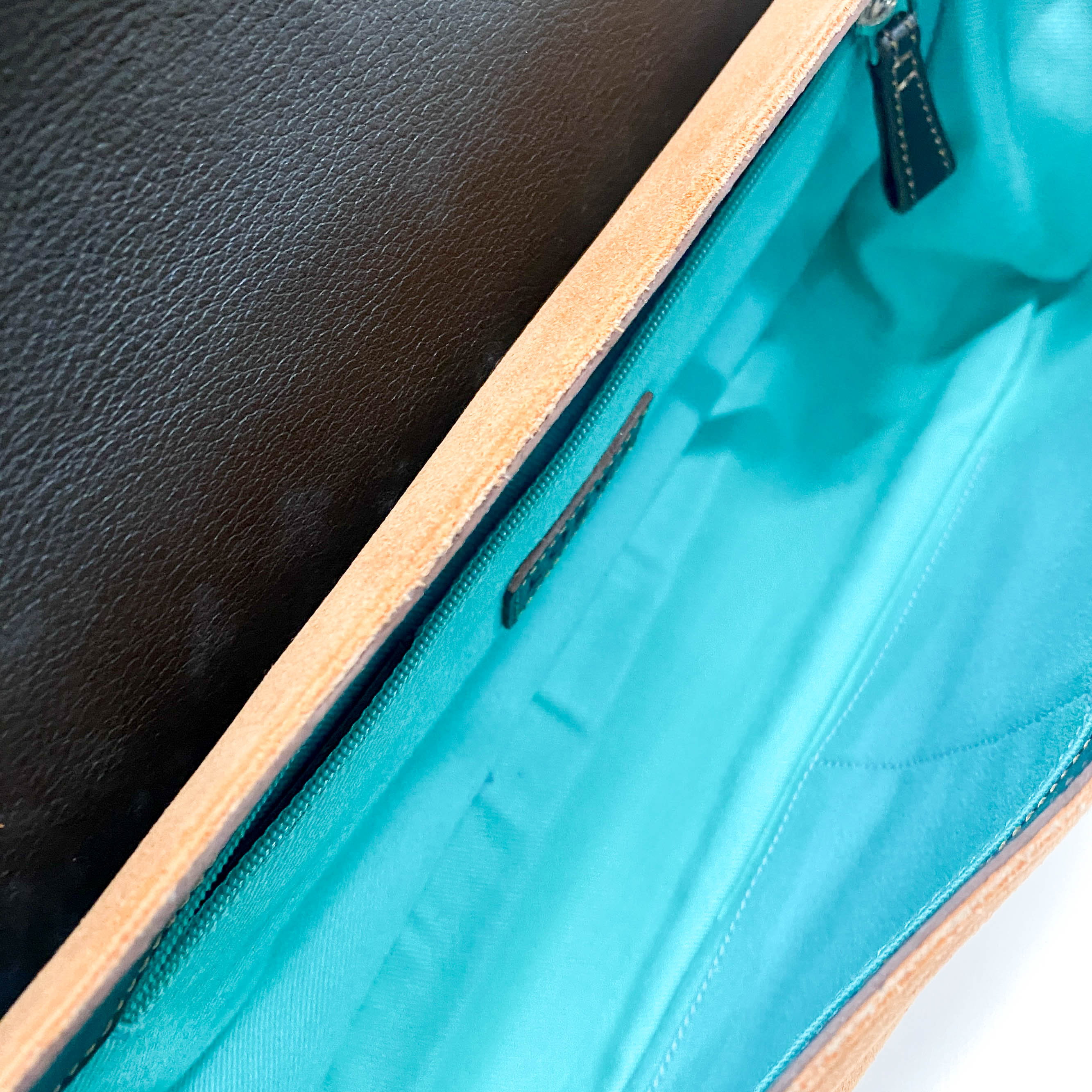 Orange Suede Shoulder Bag