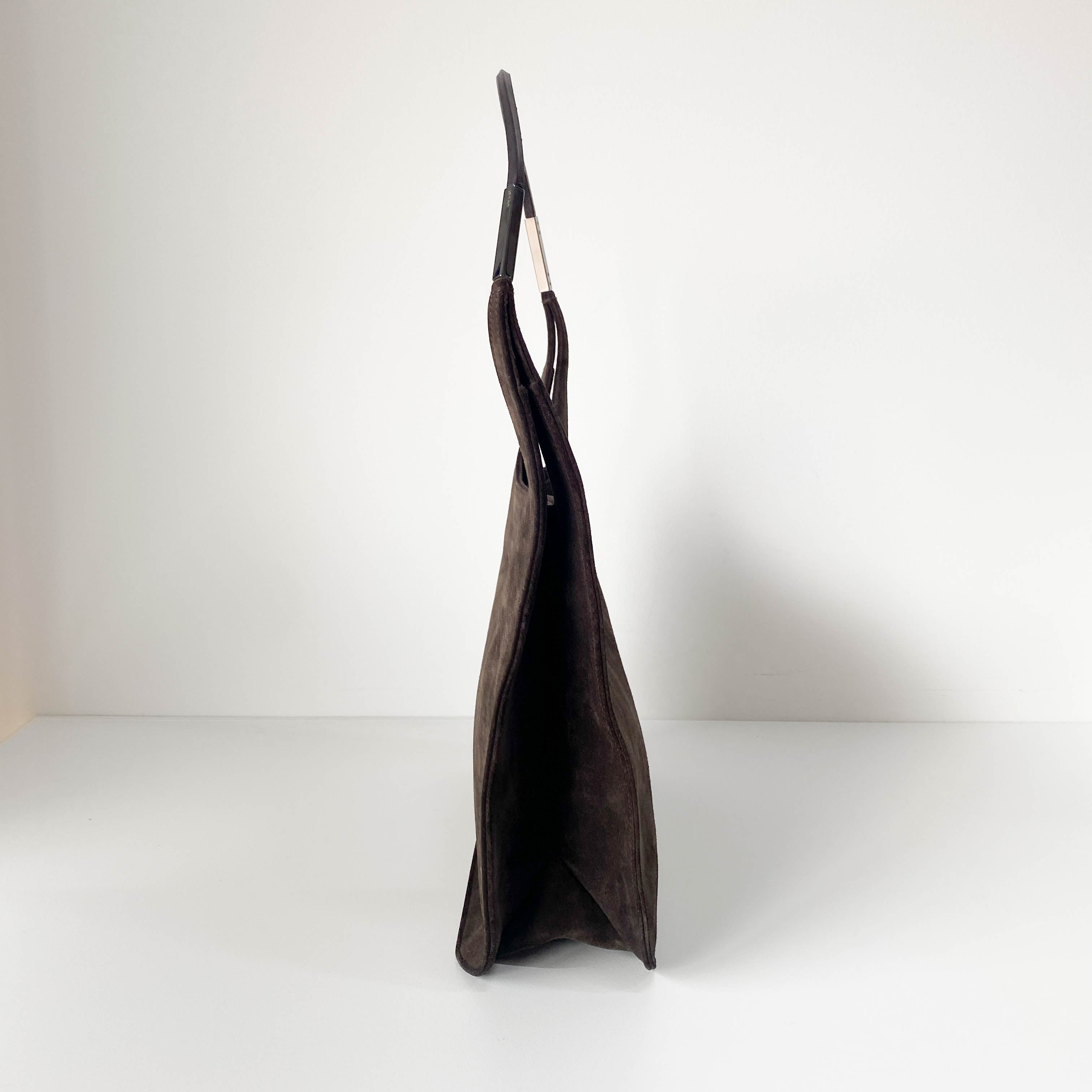 Brown Suede Shoulder Bag