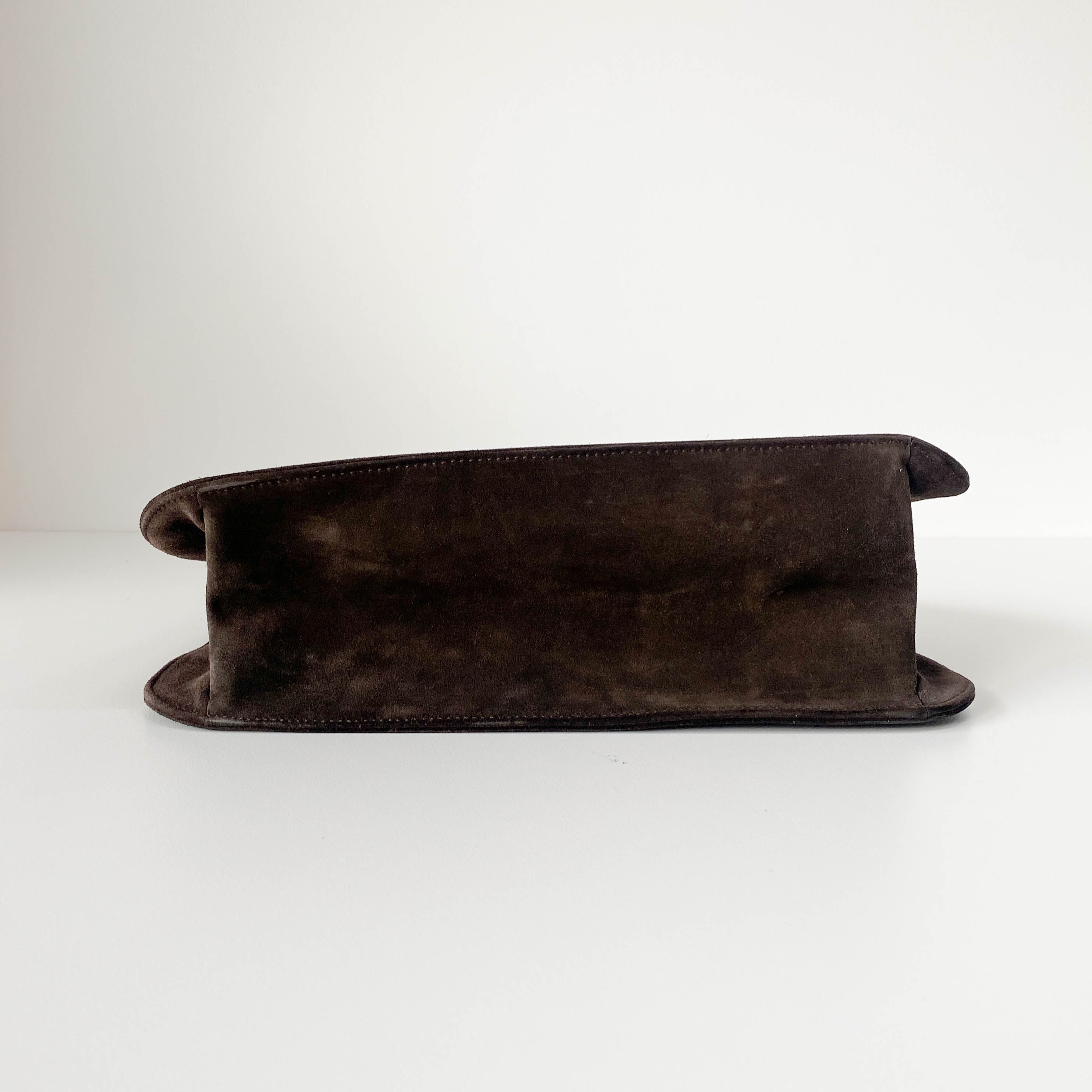 Brown Suede Shoulder Bag