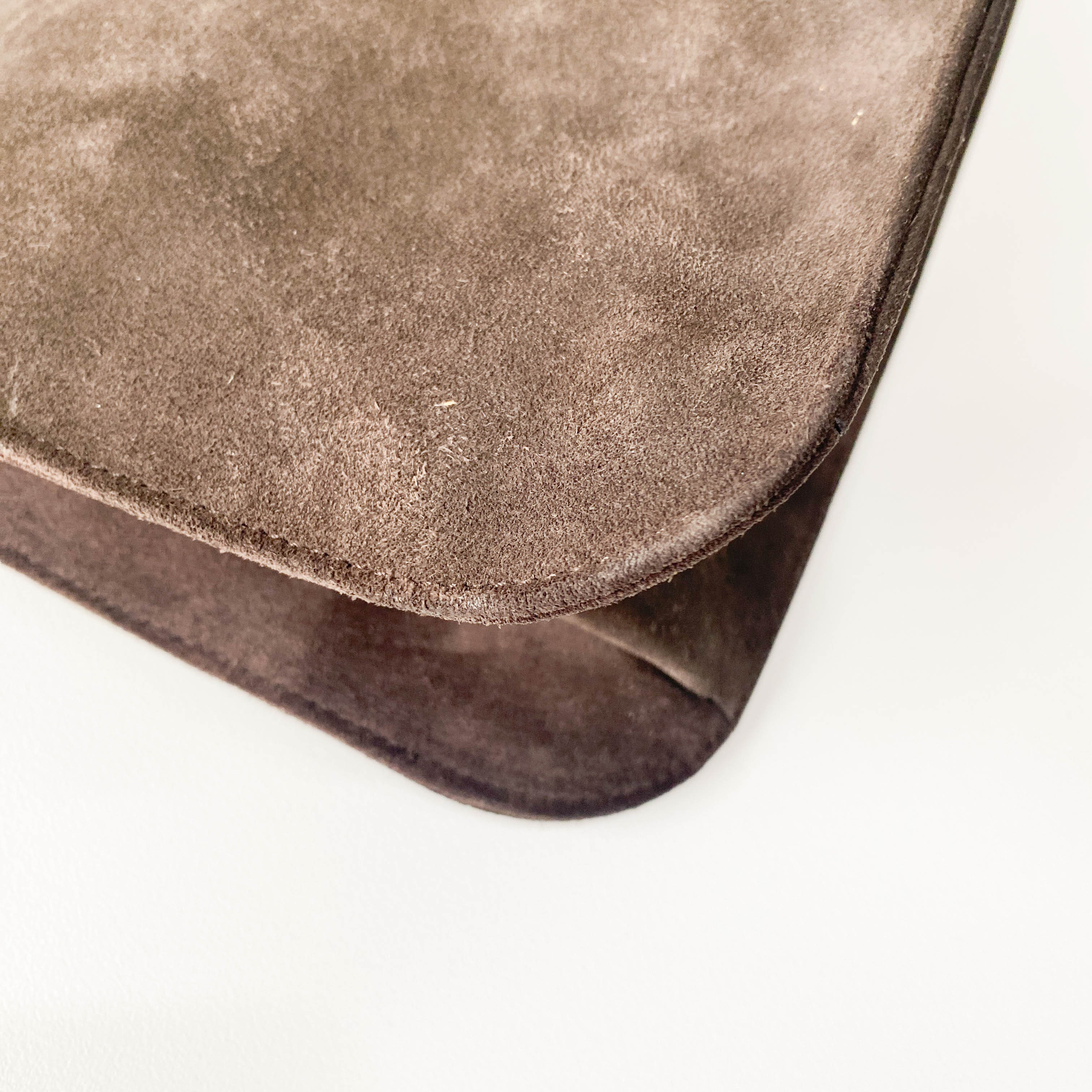 Brown Suede Shoulder Bag