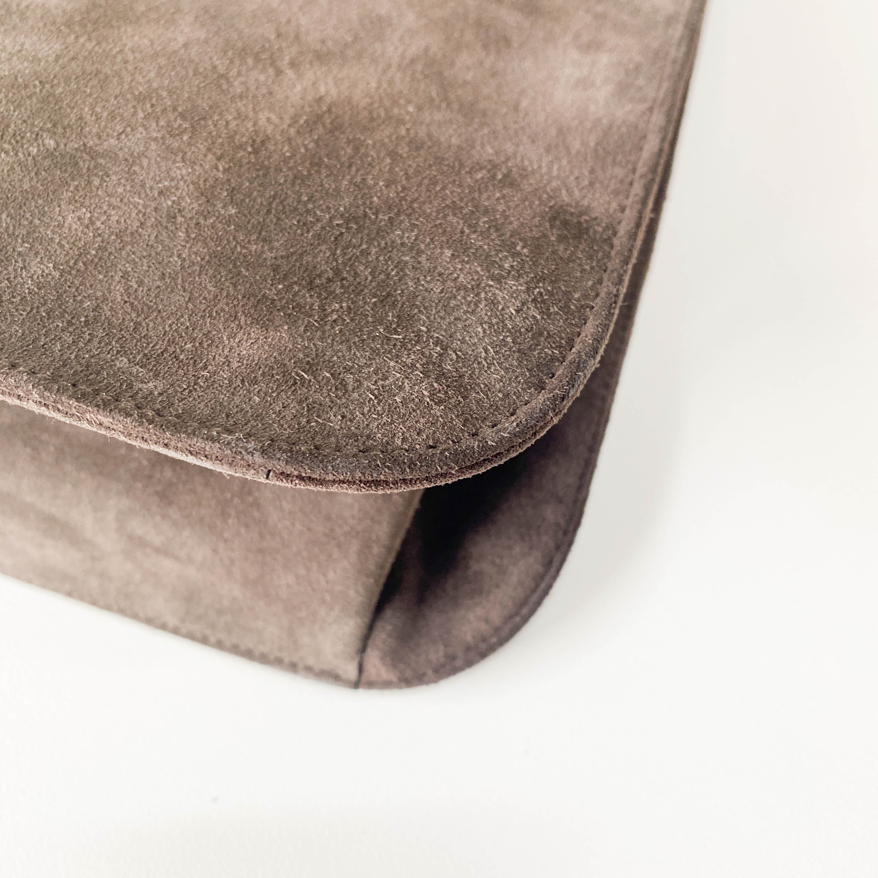 Brown Suede Shoulder Bag