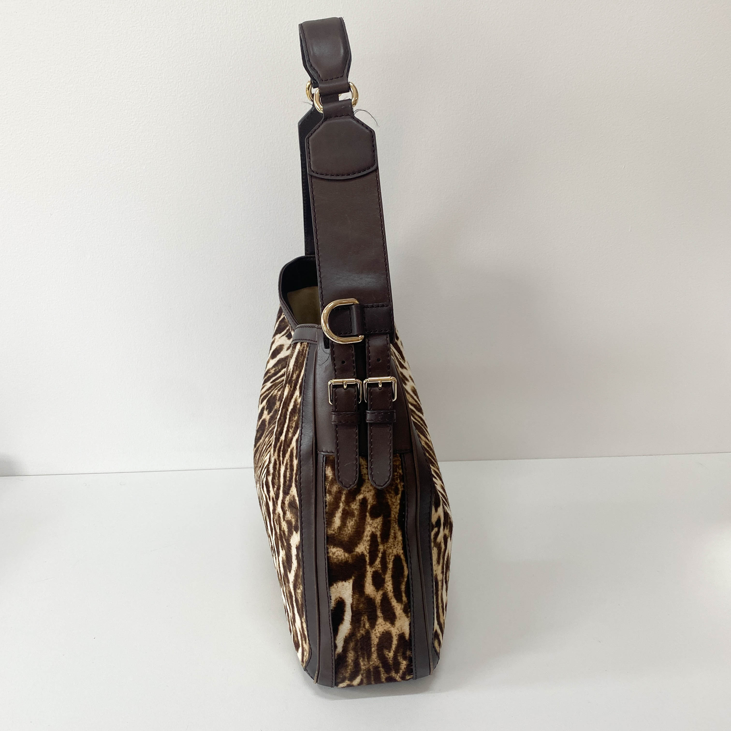 Neutral Animal Print Pony Hair Bag