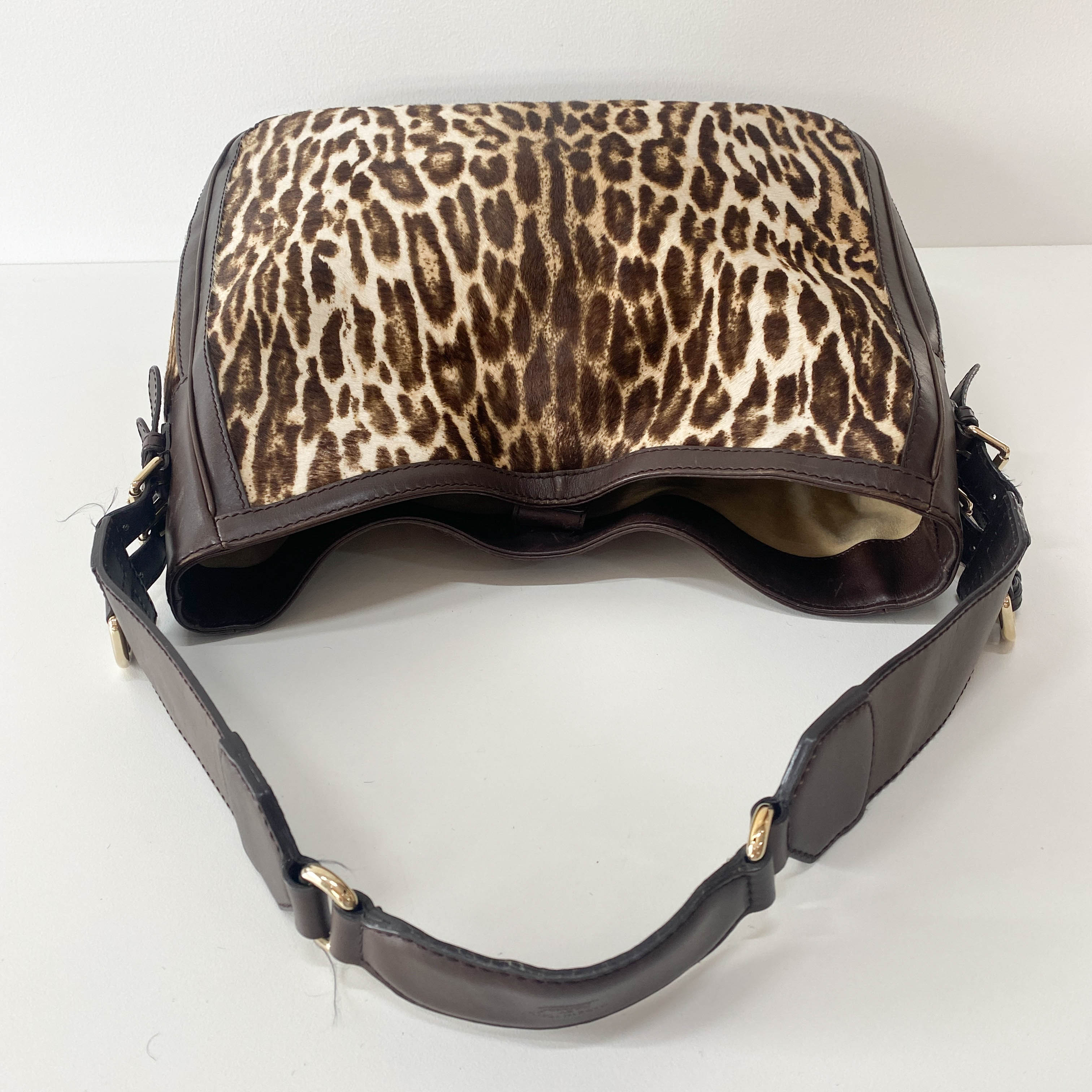 Neutral Animal Print Pony Hair Bag