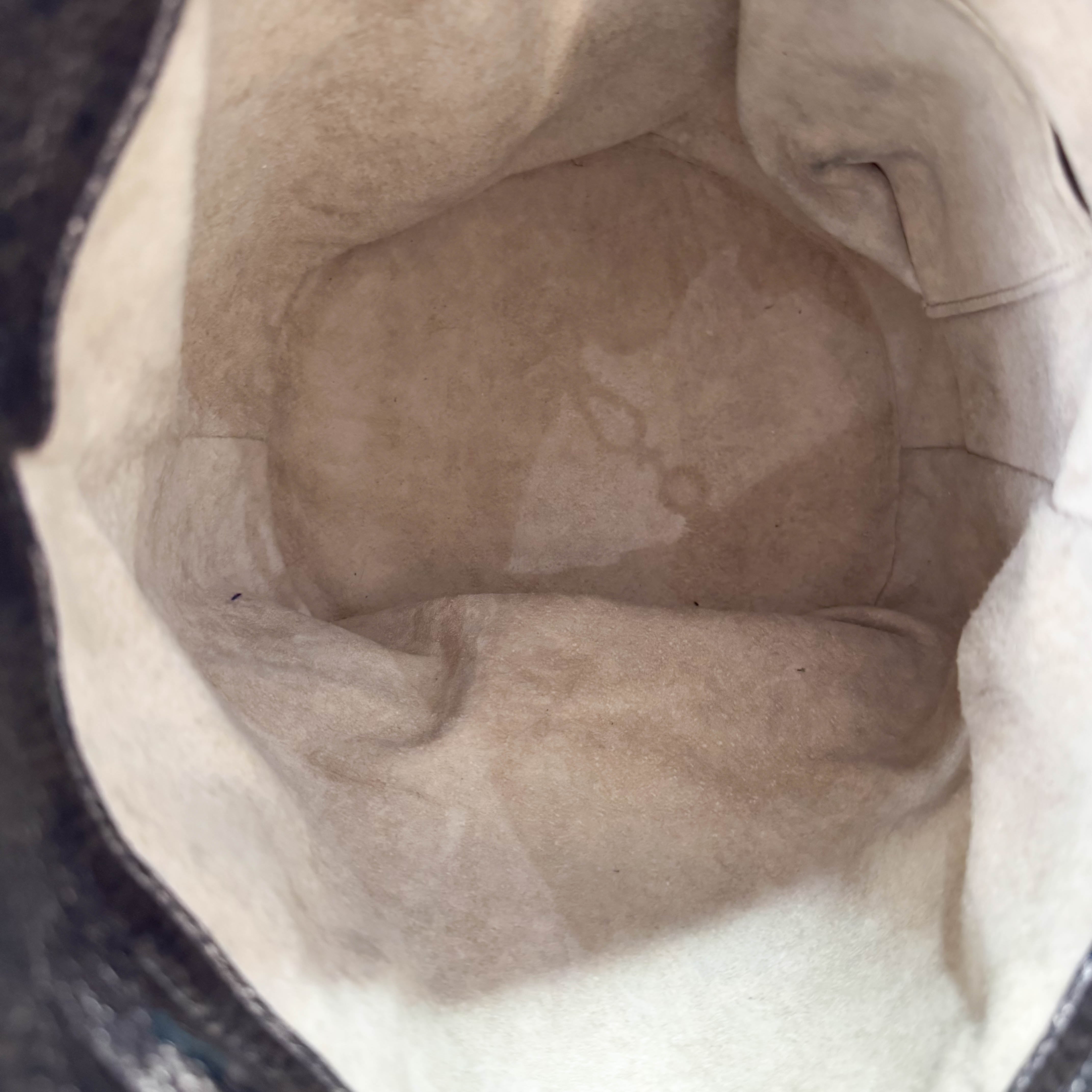 Silver Leather Shoulder Bag