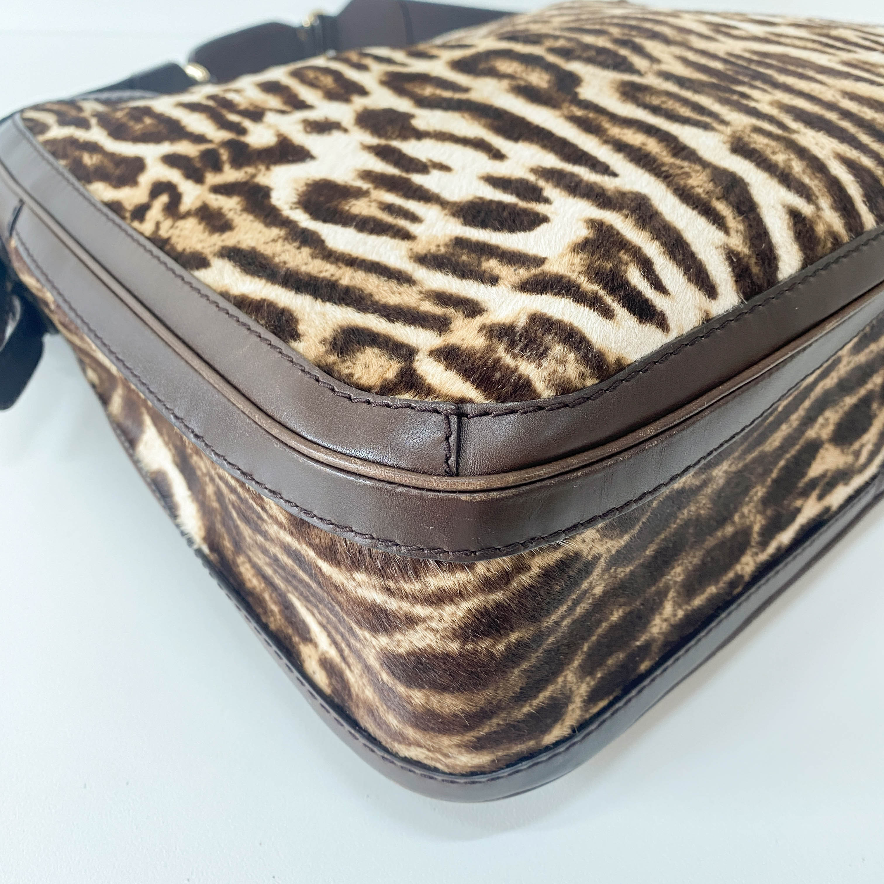 Neutral Animal Print Pony Hair Bag